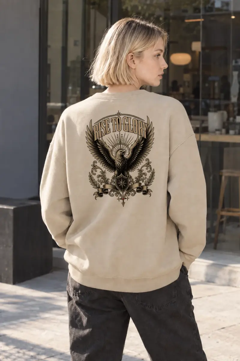 "Rise To Glory" Heavy Blend Unisex Crewneck Sweatshirt | Gildan 18000