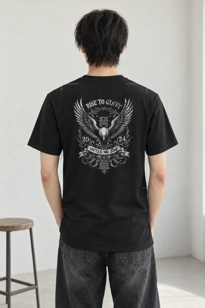 "Rise To Glory" Heavyweight Unisex Crewneck T-shirt