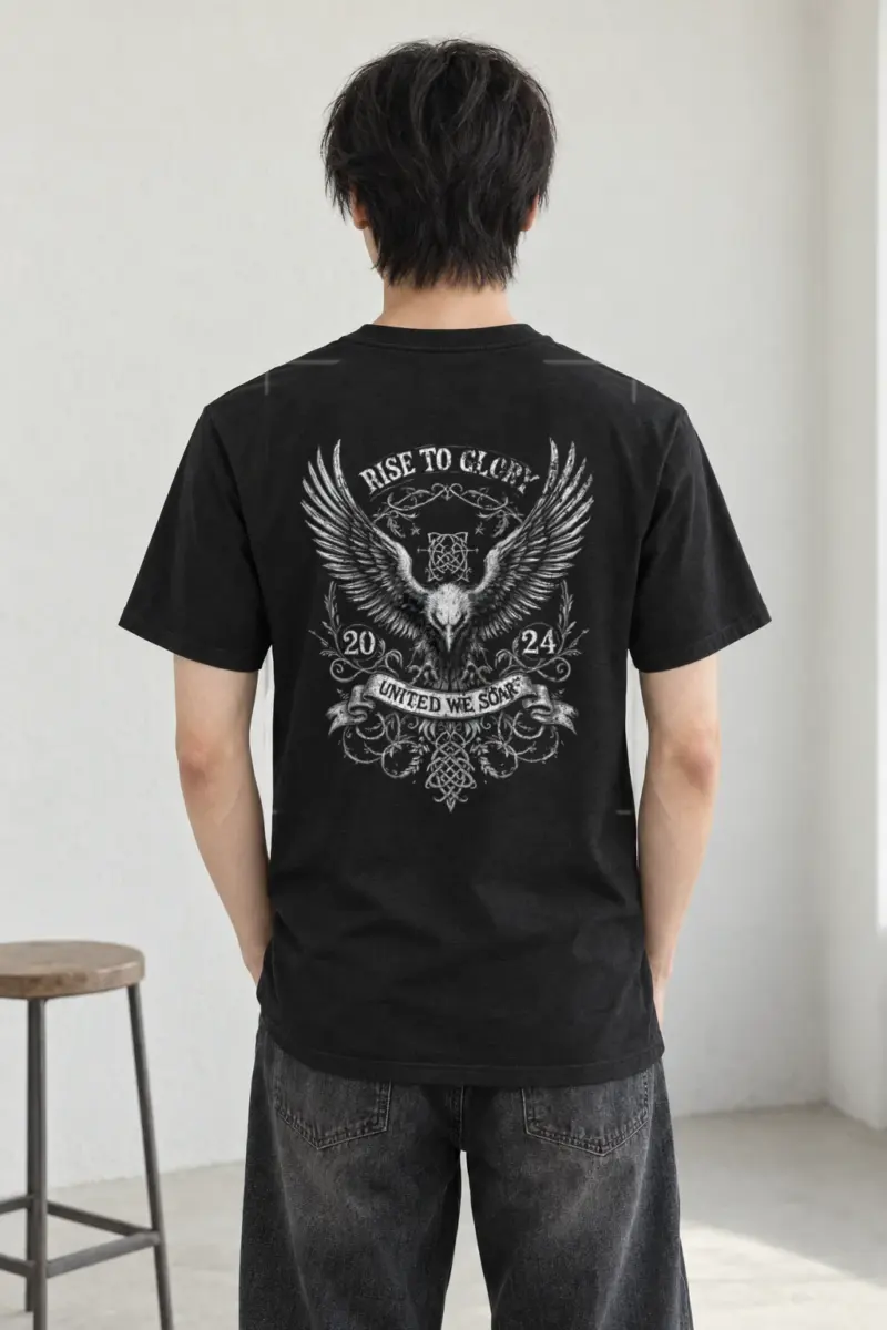 "Rise To Glory" Heavyweight Unisex Crewneck T-shirt