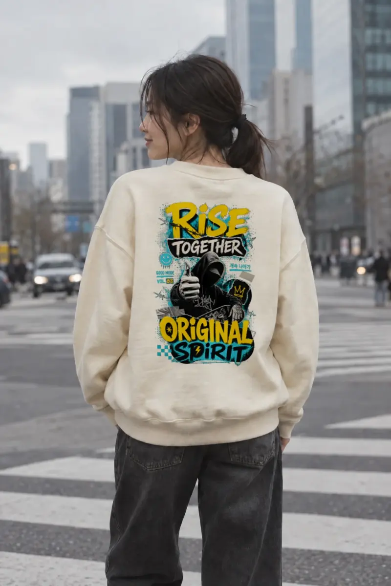 "Rise Together" Unisex Sponge Fleece Crewneck Sweatshirt | Bella + Canvas 3901