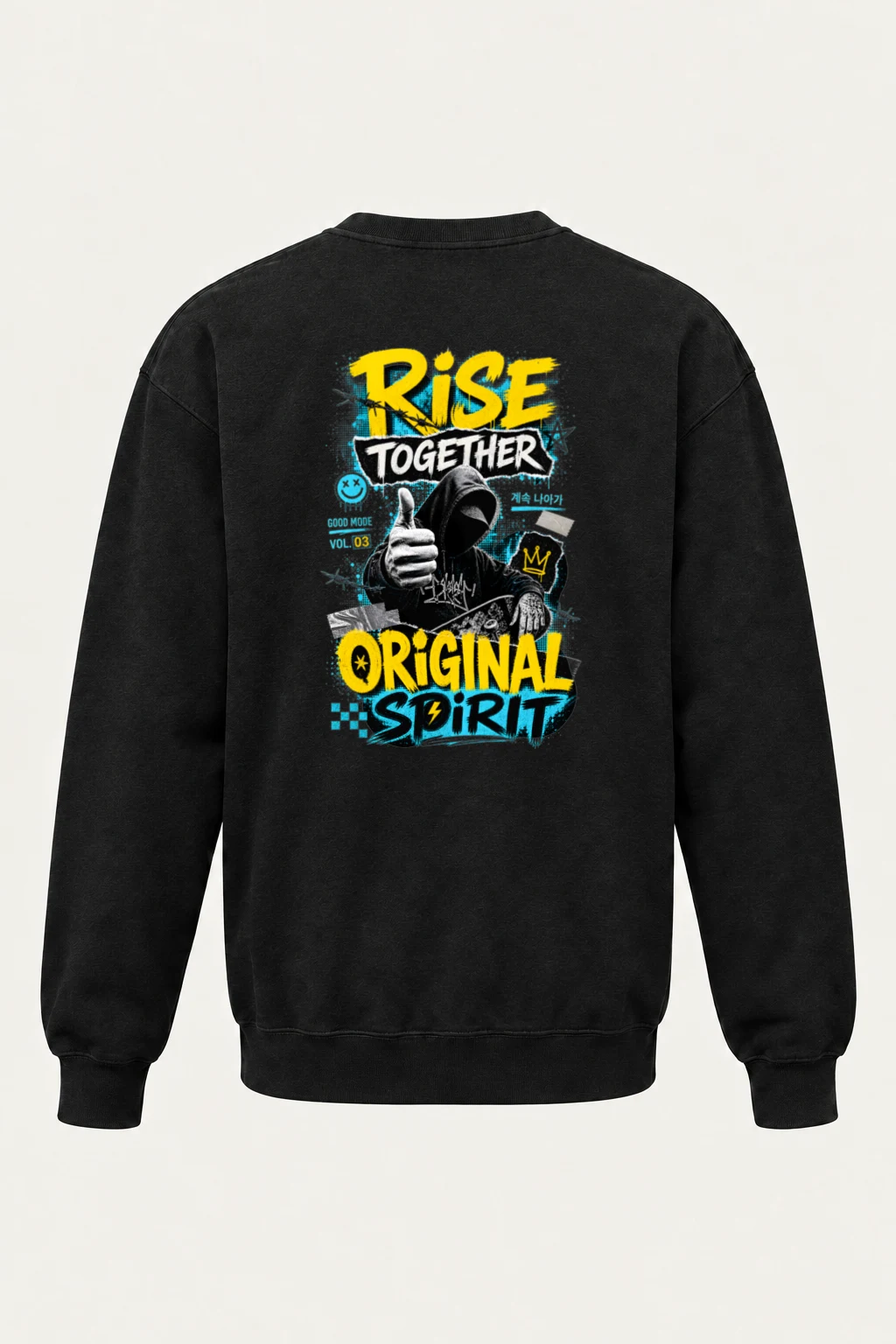 "Rise Together" Unisex Sponge Fleece Crewneck Sweatshirt | Bella + Canvas 3901