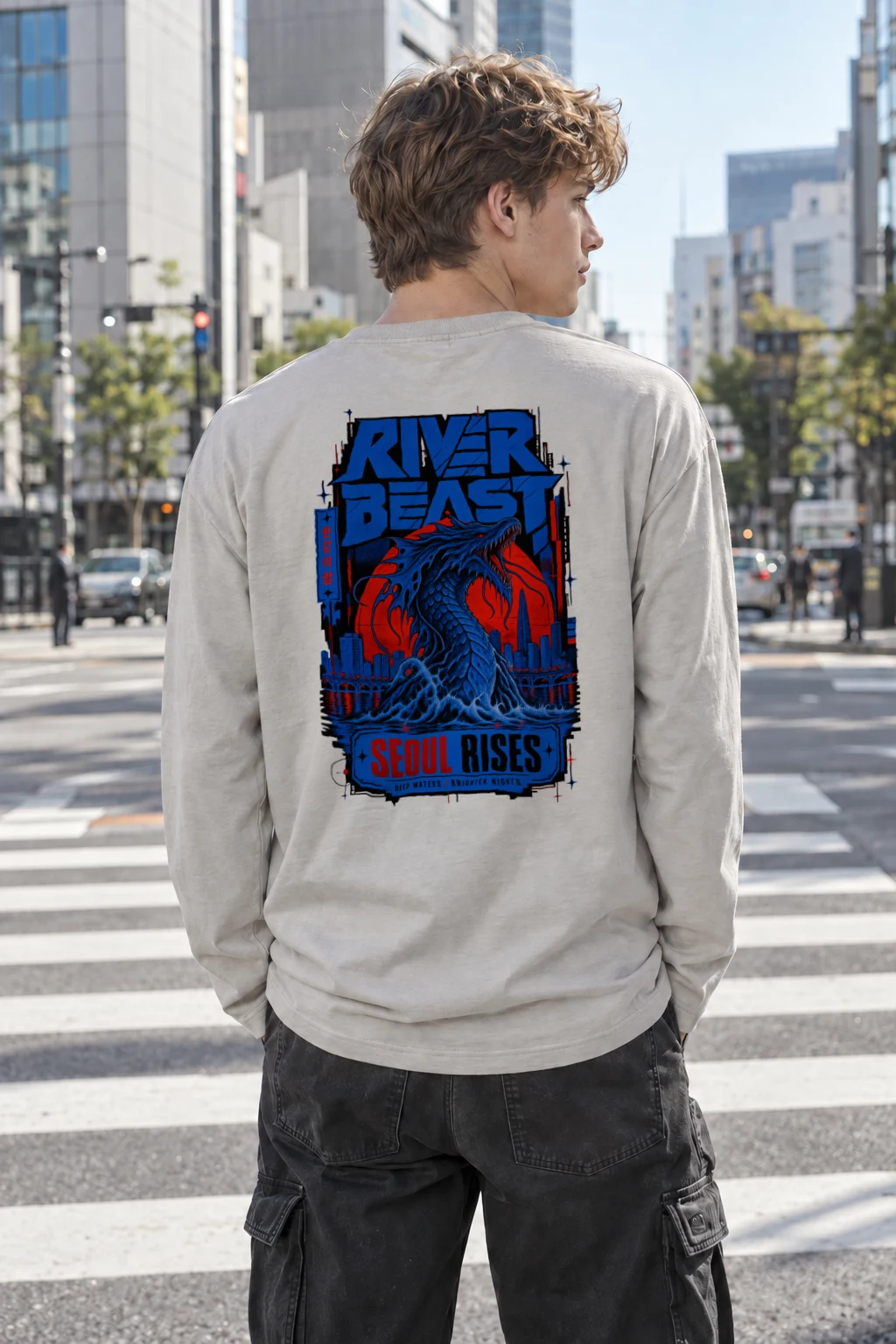 "River Beast" Unisex Longsleeve T-shirt | Gildan 2400