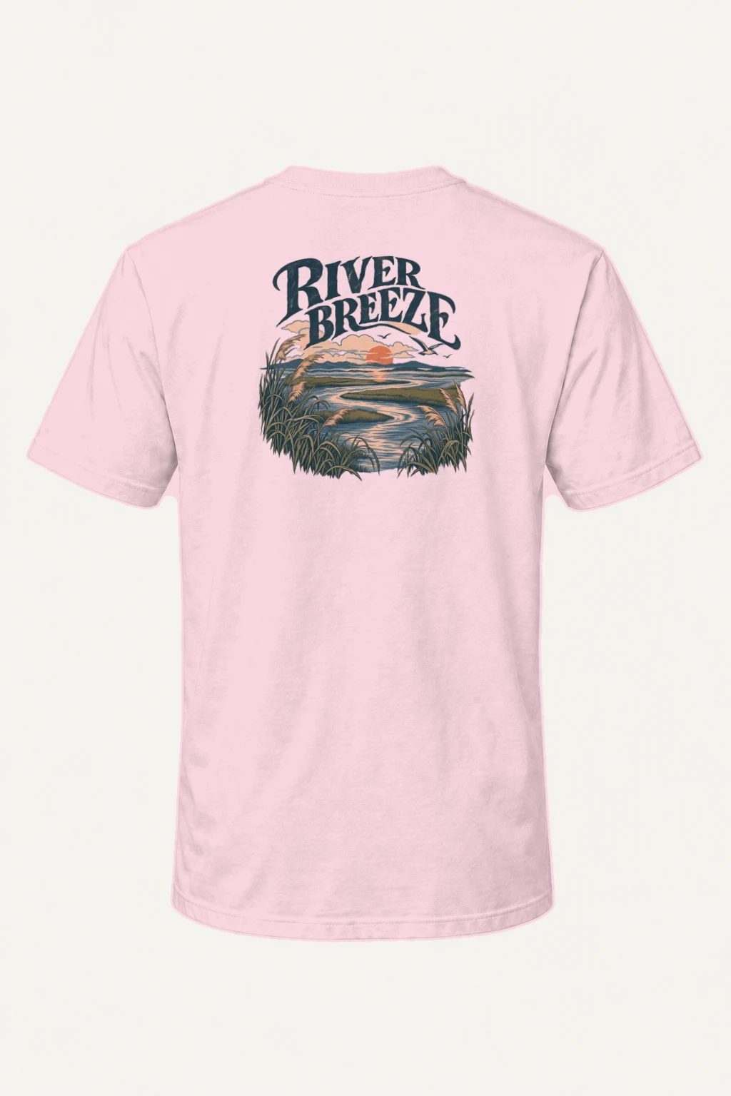 "River Breeze" Heavyweight Unisex Crewneck T-shirt | Gildan 5000