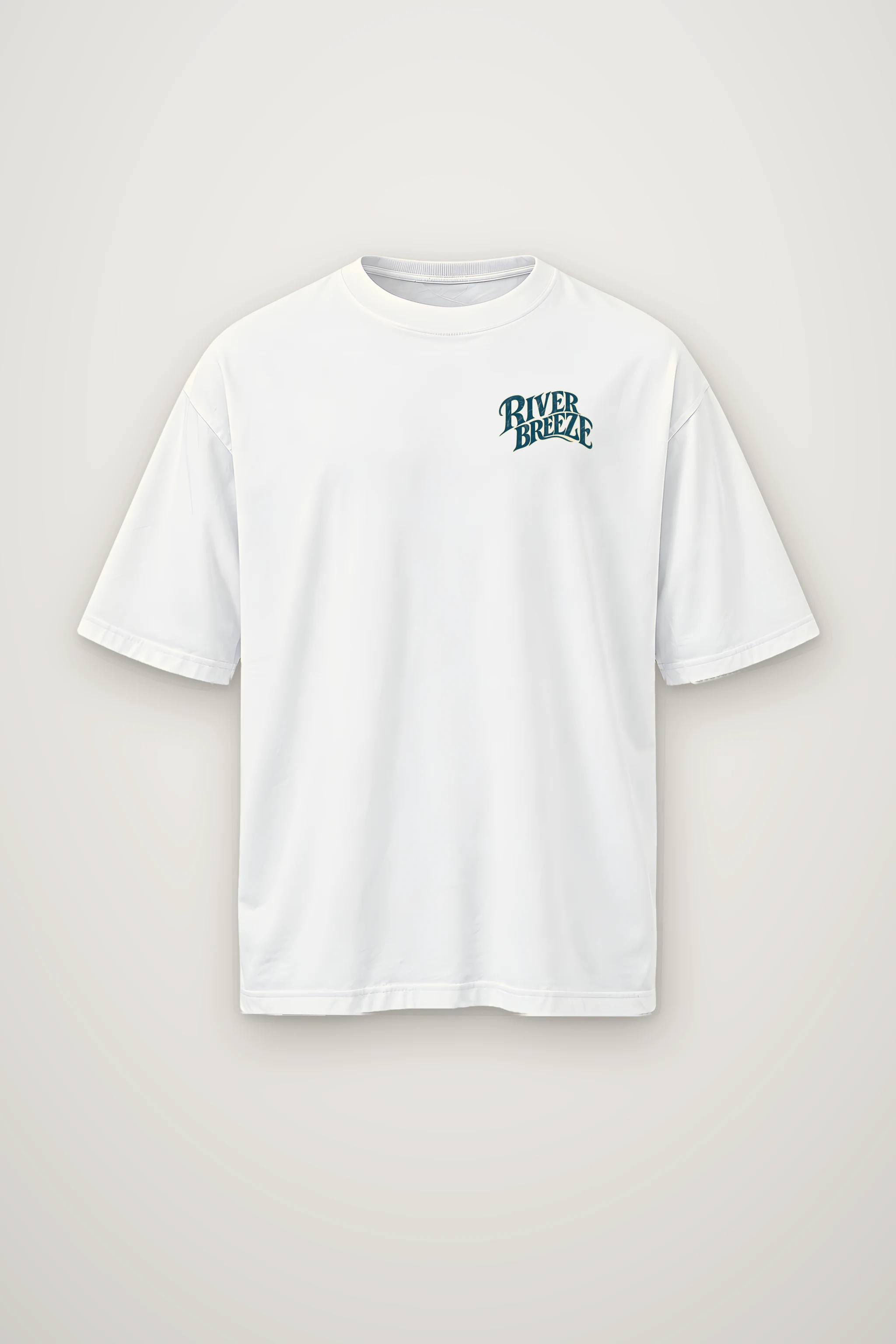"River Breeze" Men's Oversized Heavyweight Crewneck T-Shirt