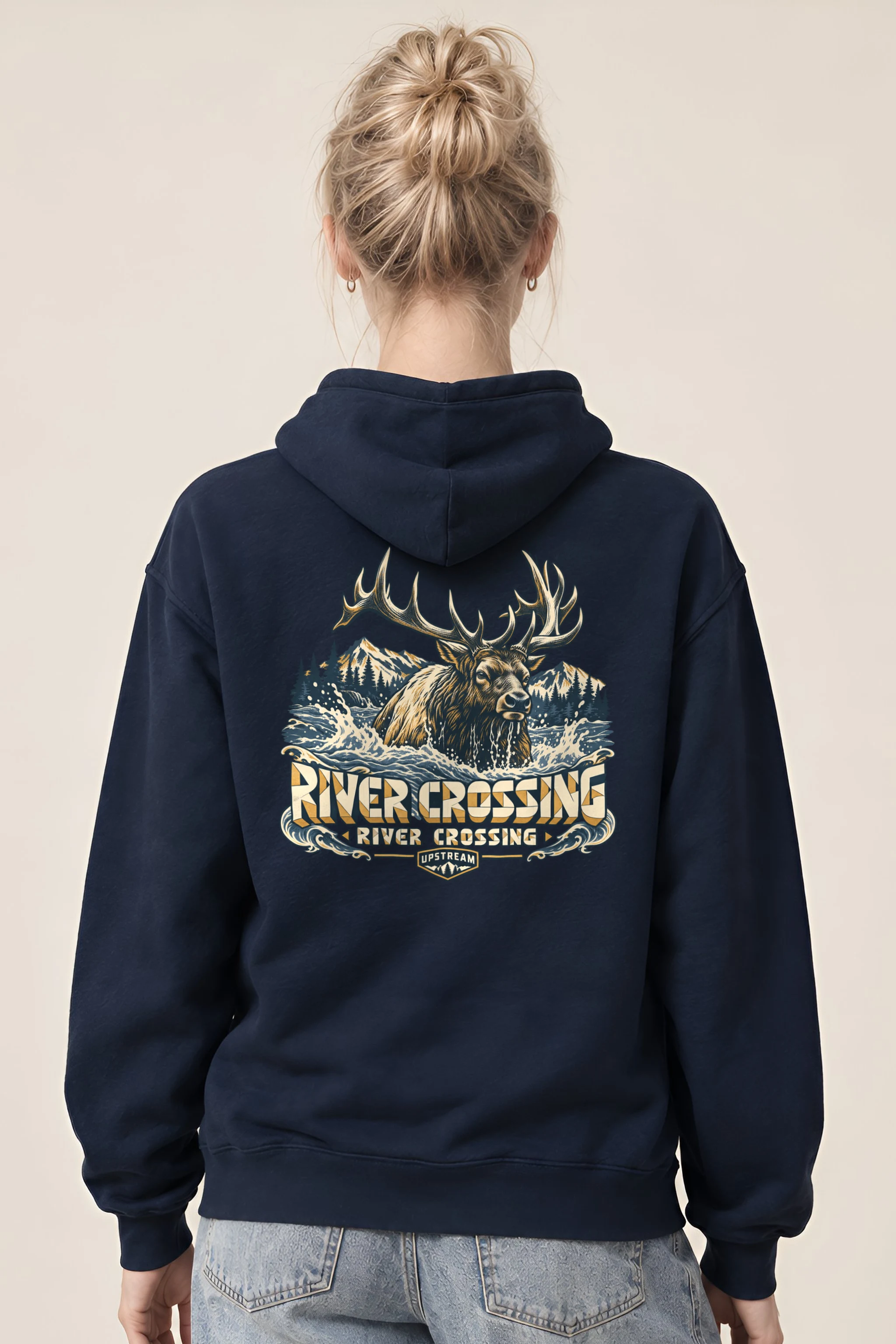 "River Crossing" Heavy Blend Unisex Pullover Hoodie