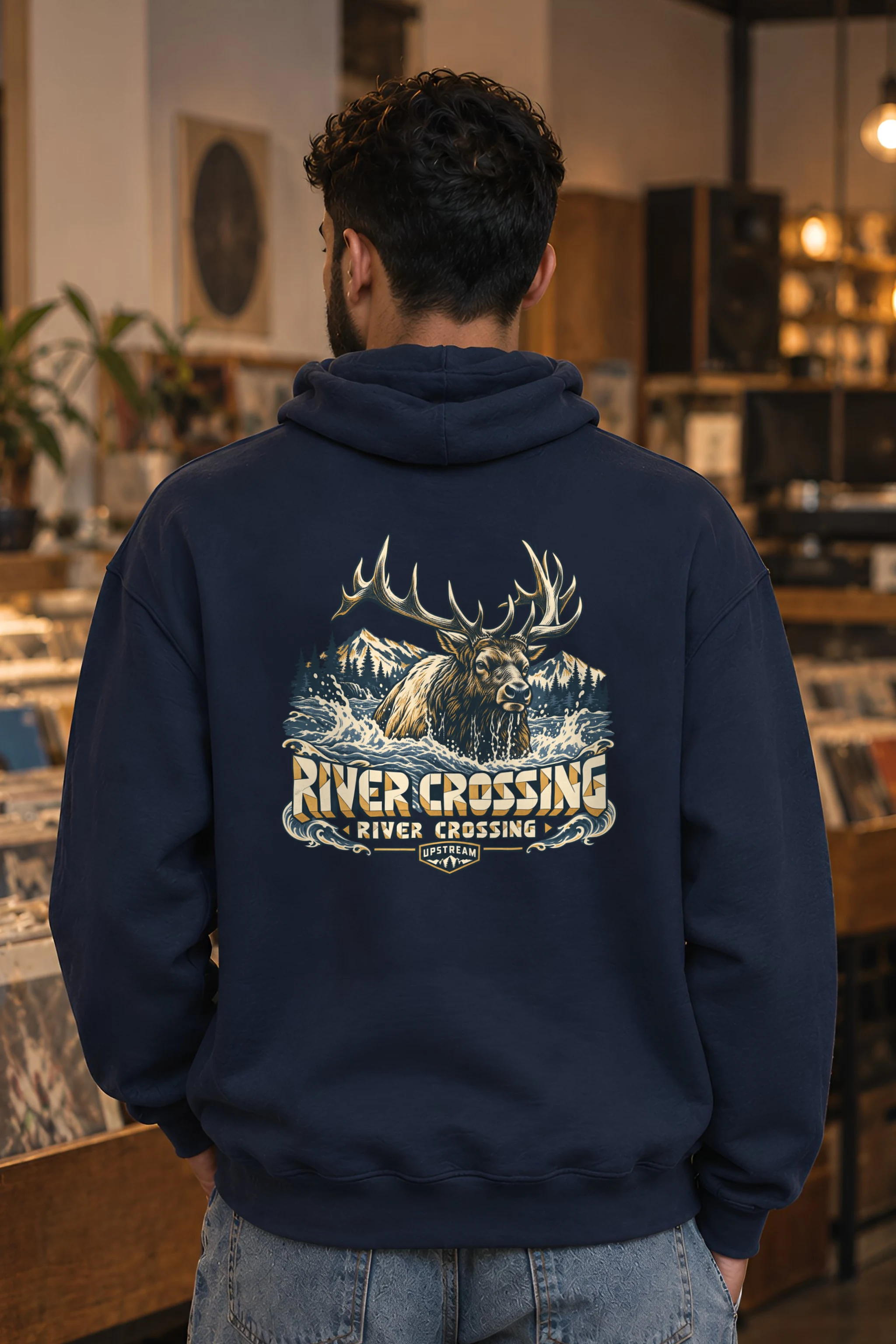 "River Crossing" Heavy Blend Unisex Pullover Hoodie