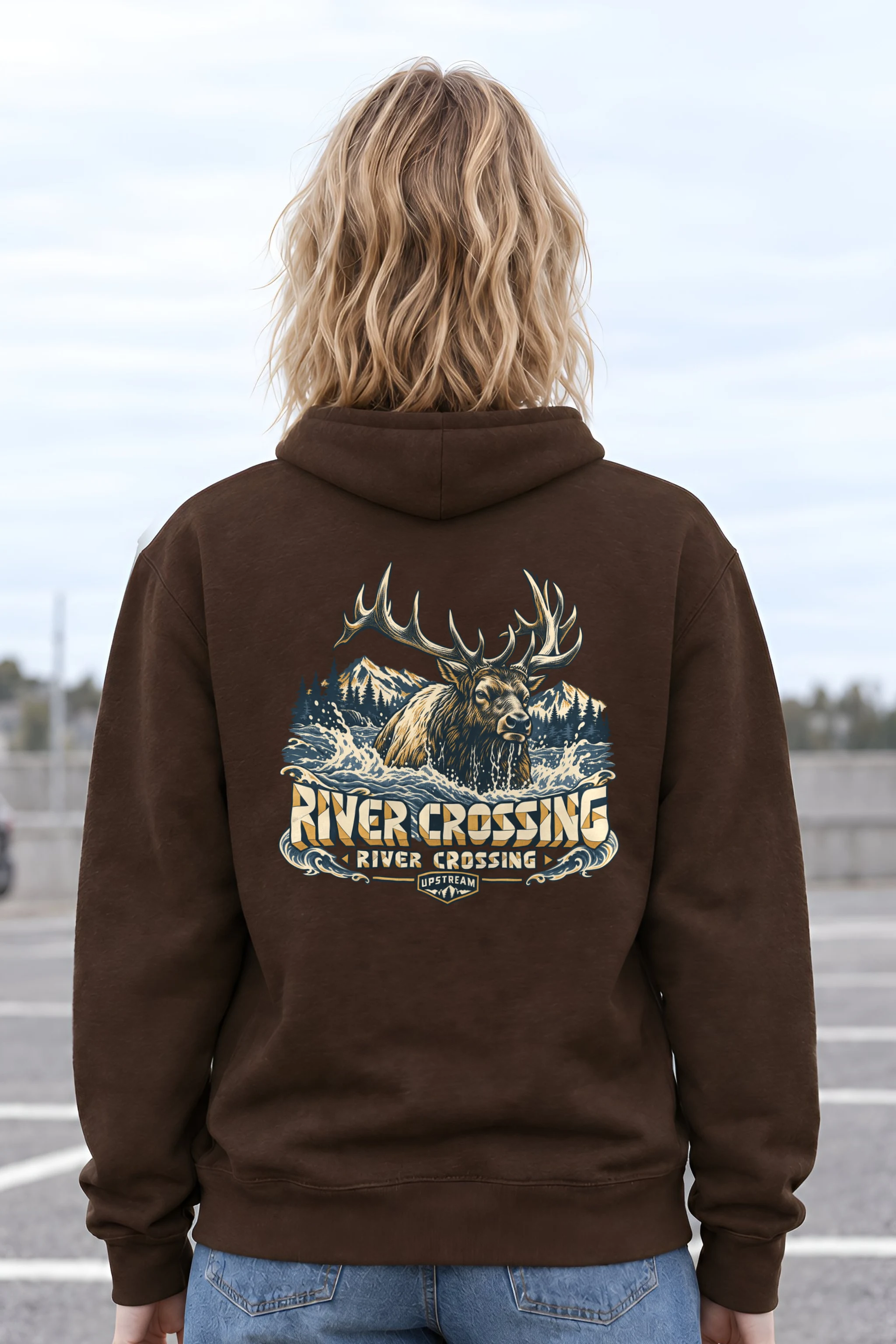 "River Crossing" Heavy Blend Unisex Pullover Hoodie