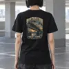 "River Train at Dusk" Heavyweight Unisex Crewneck T-shirt