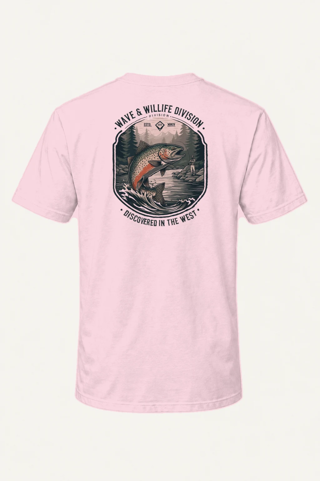 "River Trout Division" Heavyweight Unisex Crewneck T-shirt | Gildan 5000