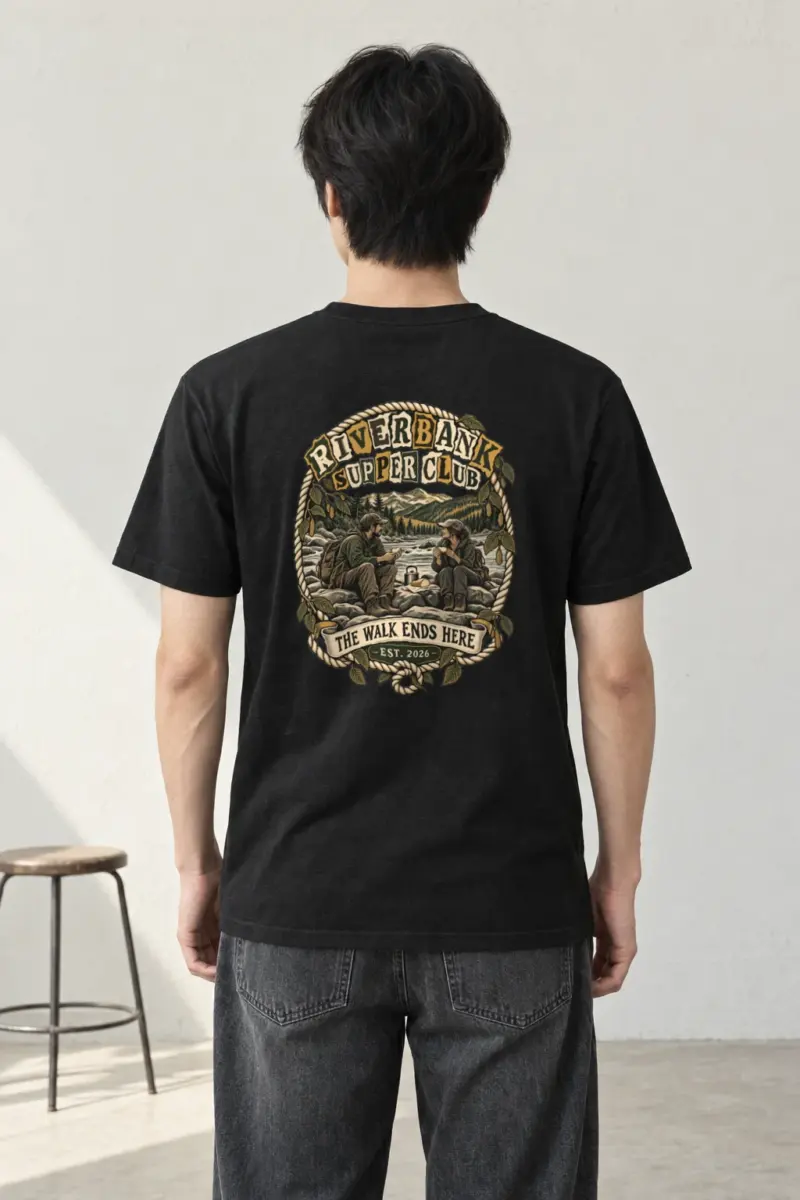 “Riverbank Supper Club” Heavyweight Unisex Crewneck T-shirt