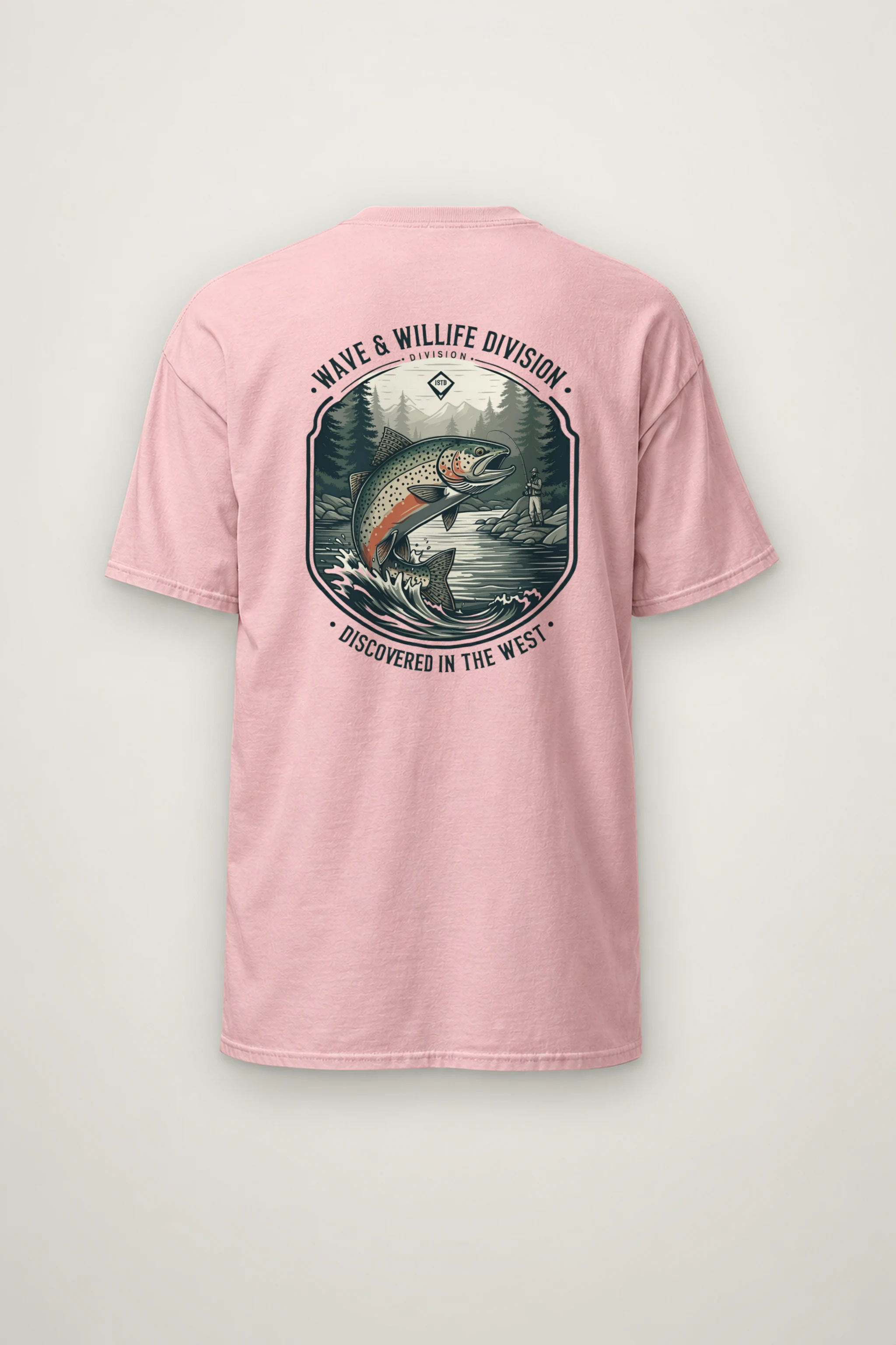 "Riverbound Angler" Heavyweight Unisex Crewneck T-shirt