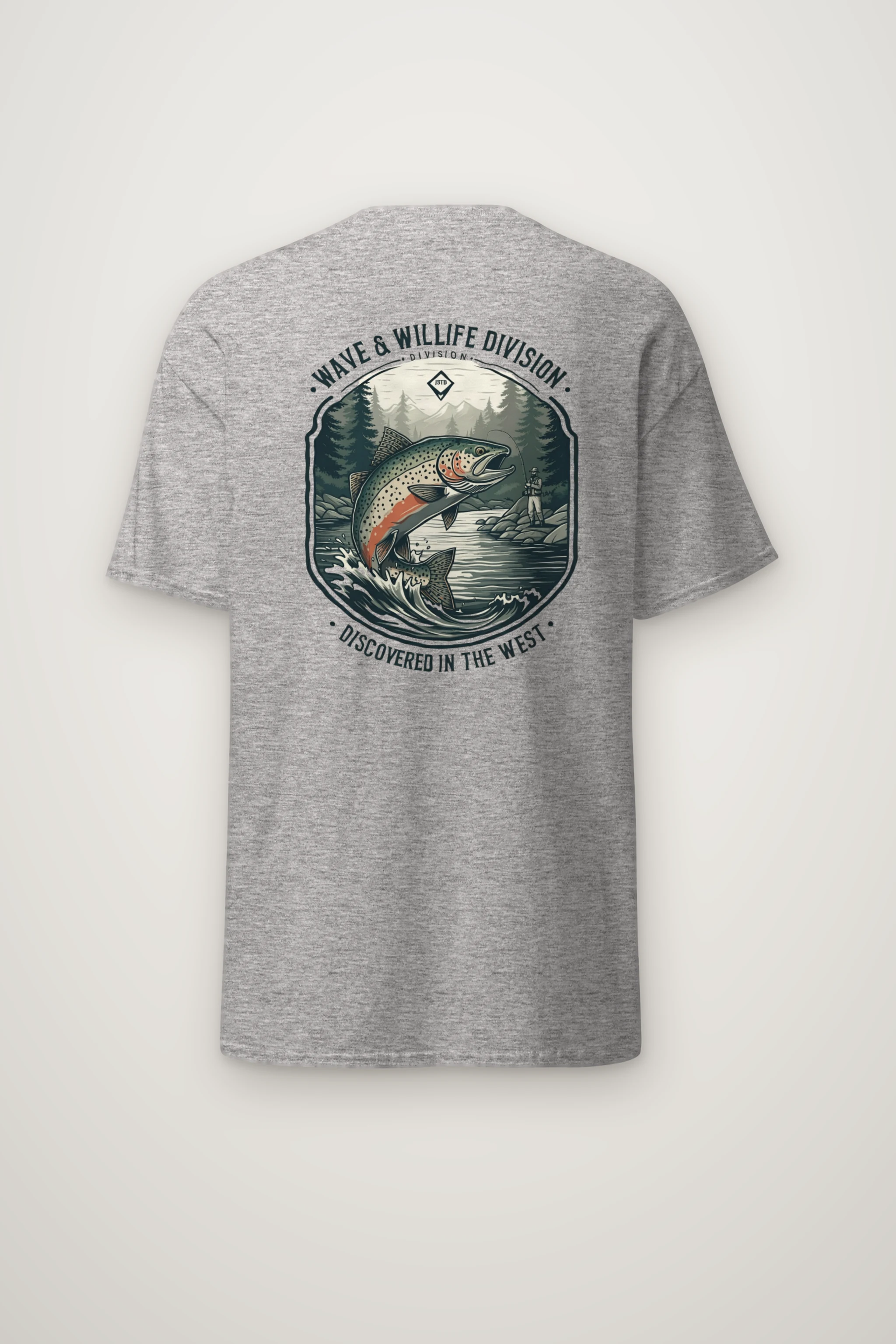 "Riverbound Angler" Heavyweight Unisex Crewneck T-shirt