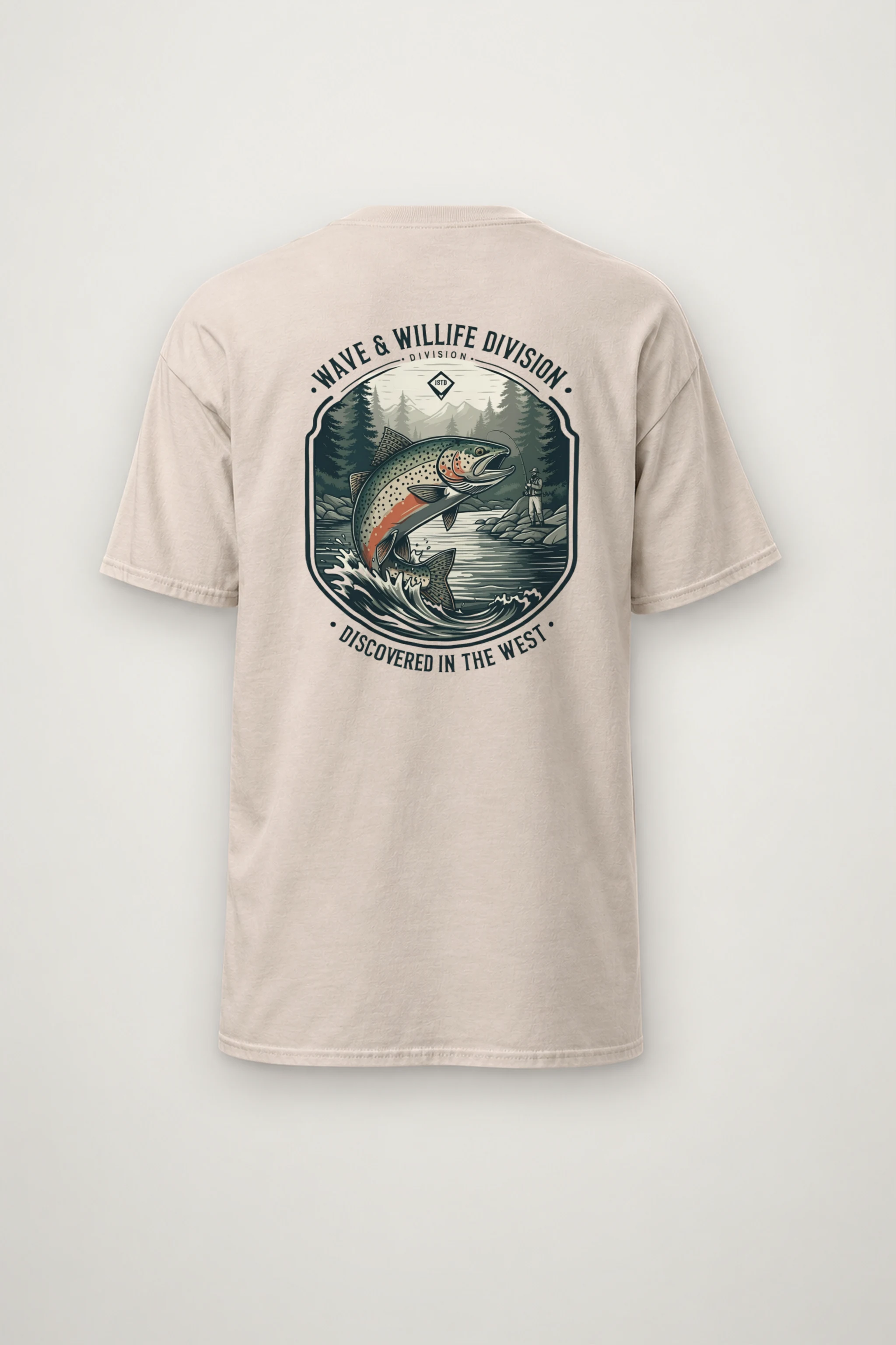 "Riverbound Angler" Heavyweight Unisex Crewneck T-shirt