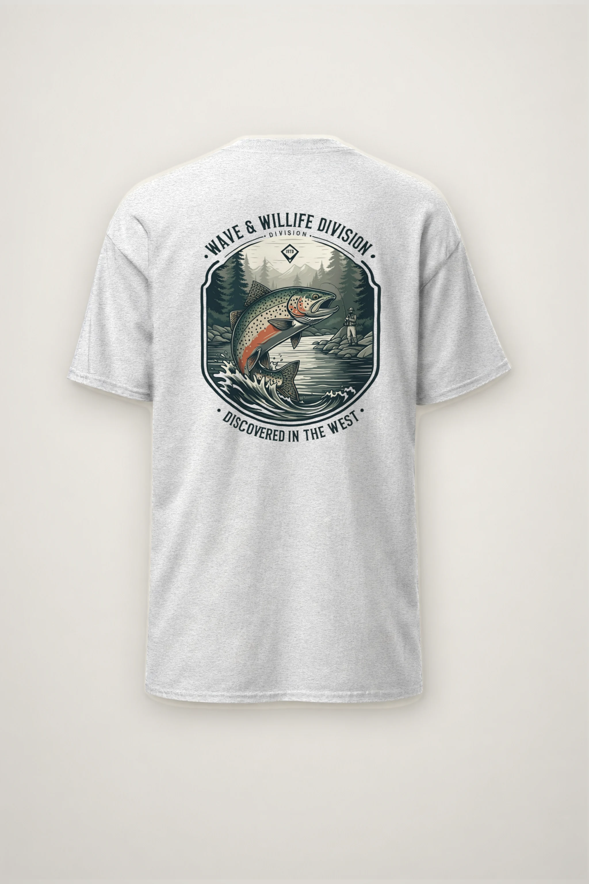 "Riverbound Angler" Heavyweight Unisex Crewneck T-shirt