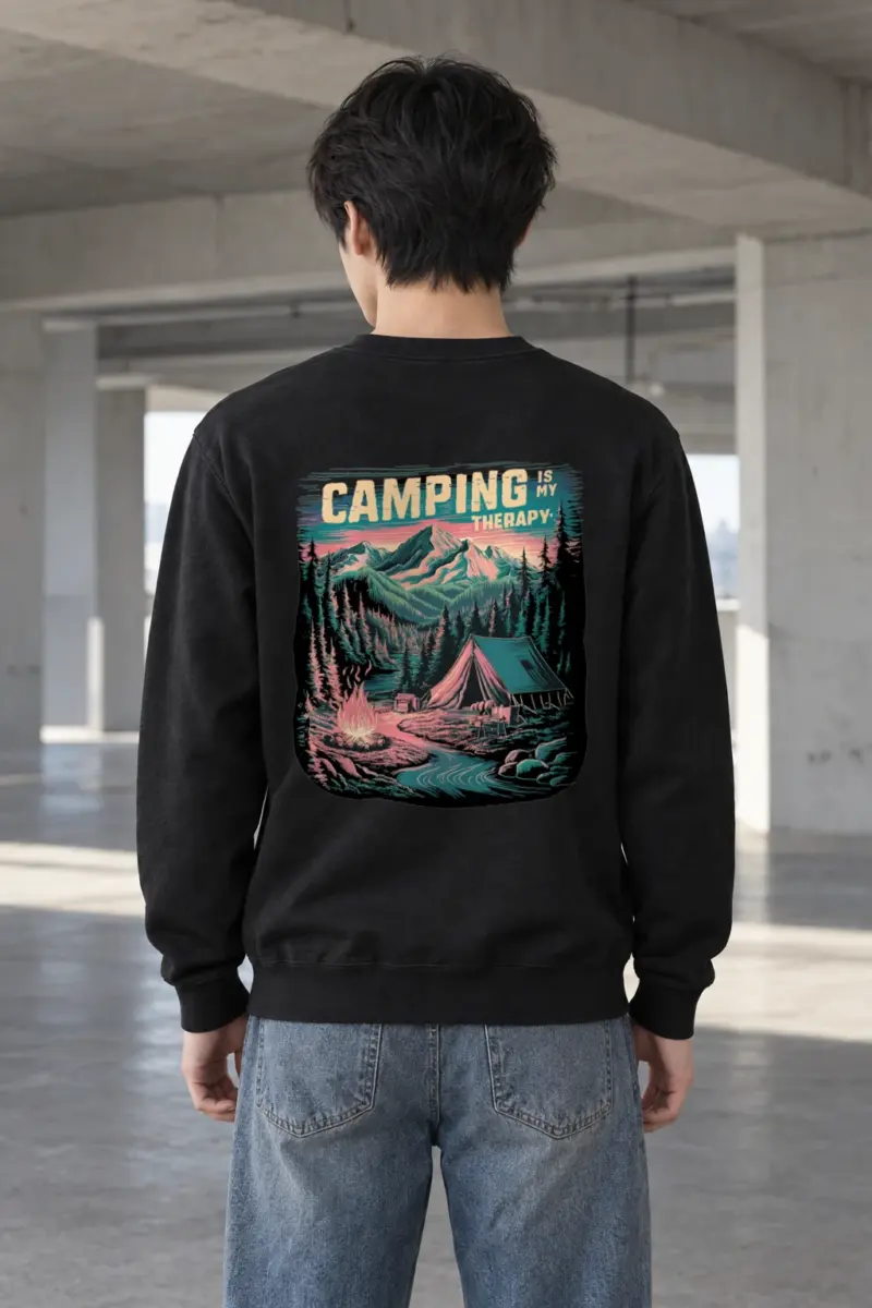 "Riverside Campfire" Heavy Blend Unisex Crewneck Sweatshirt