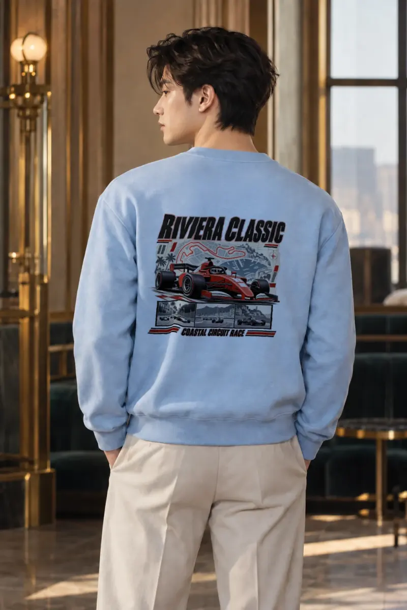 "Riviera Classic Circuit" Heavy Blend Unisex Crewneck Sweatshirt | Gildan 18000