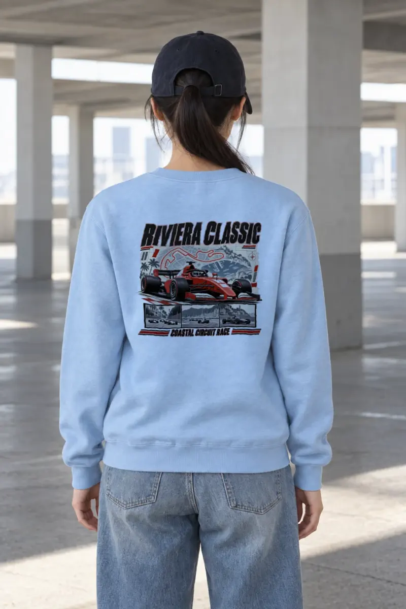 "Riviera Classic Circuit" Heavy Blend Unisex Crewneck Sweatshirt