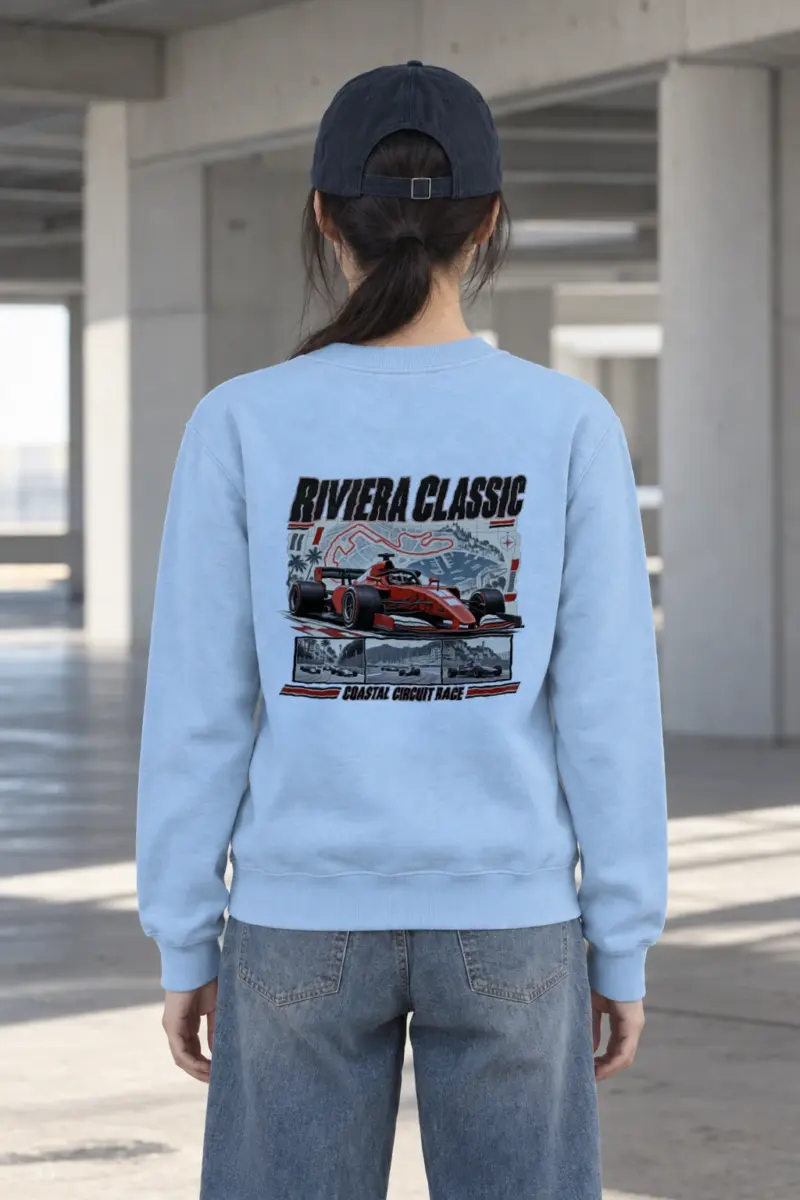 "Riviera Classic Circuit" Heavy Blend Unisex Crewneck Sweatshirt