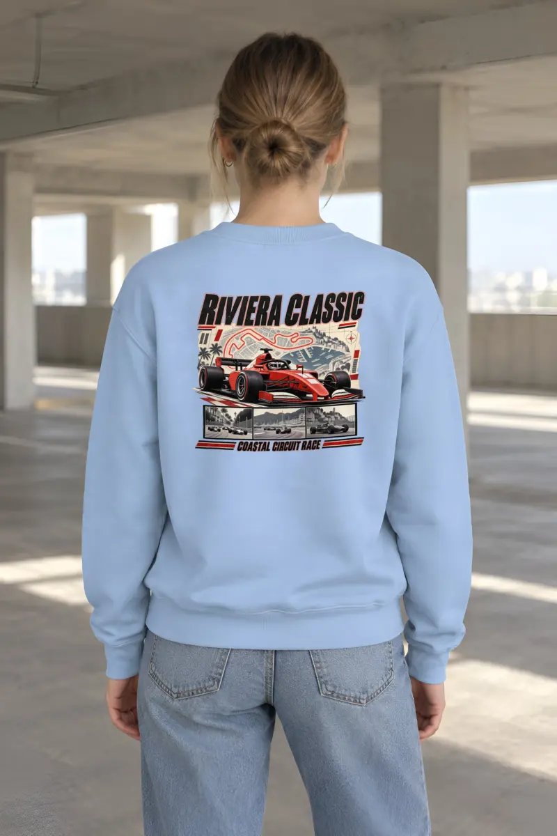 "Riviera Classic Circuit" Heavy Blend Unisex Crewneck Sweatshirt