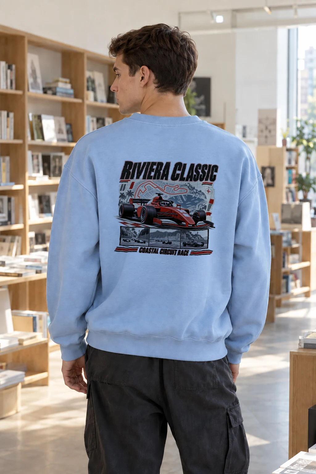"Riviera Classic Circuit" Heavy Blend Unisex Crewneck Sweatshirt | Gildan 18000