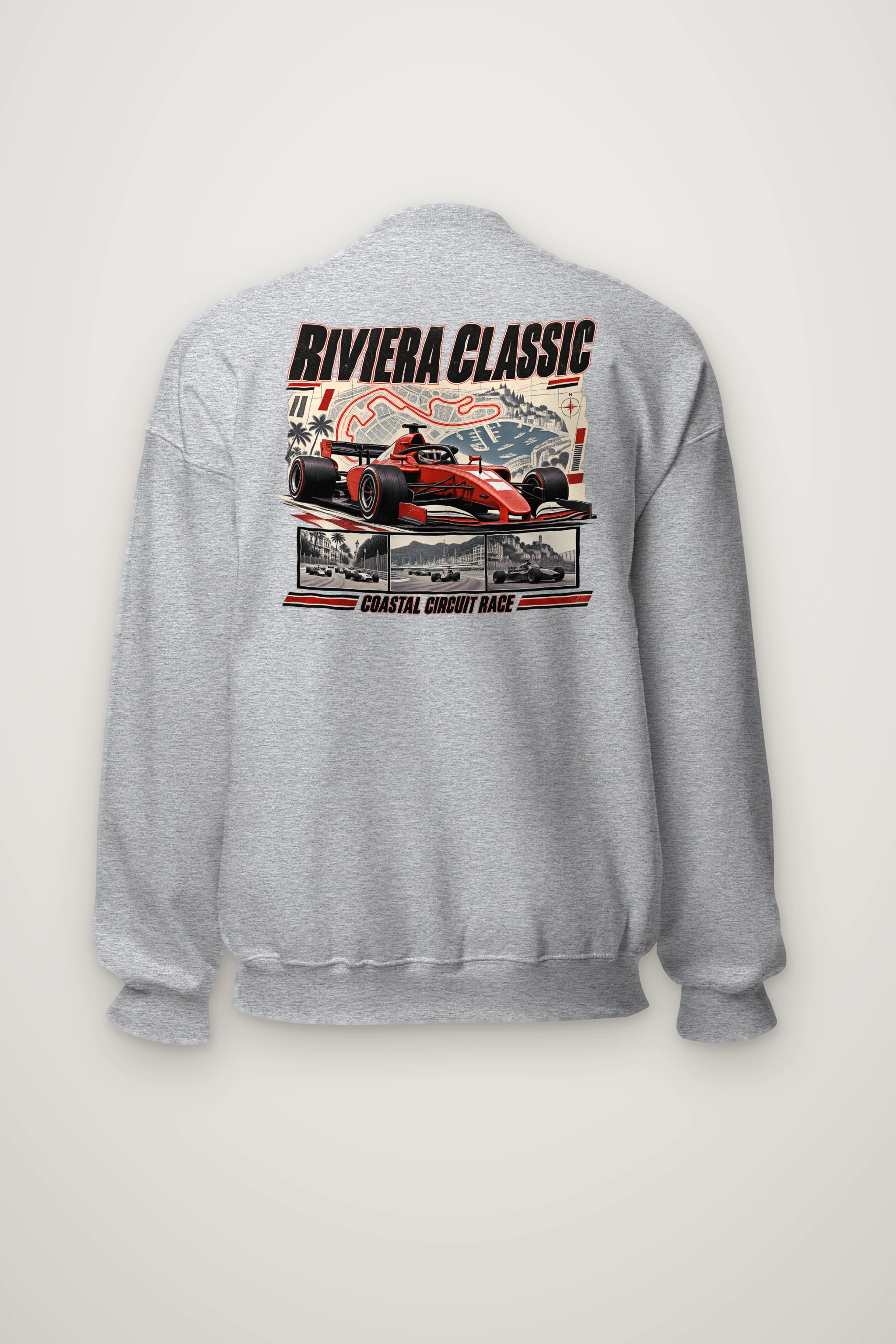 "Riviera Classic Circuit" Heavy Blend Unisex Crewneck Sweatshirt