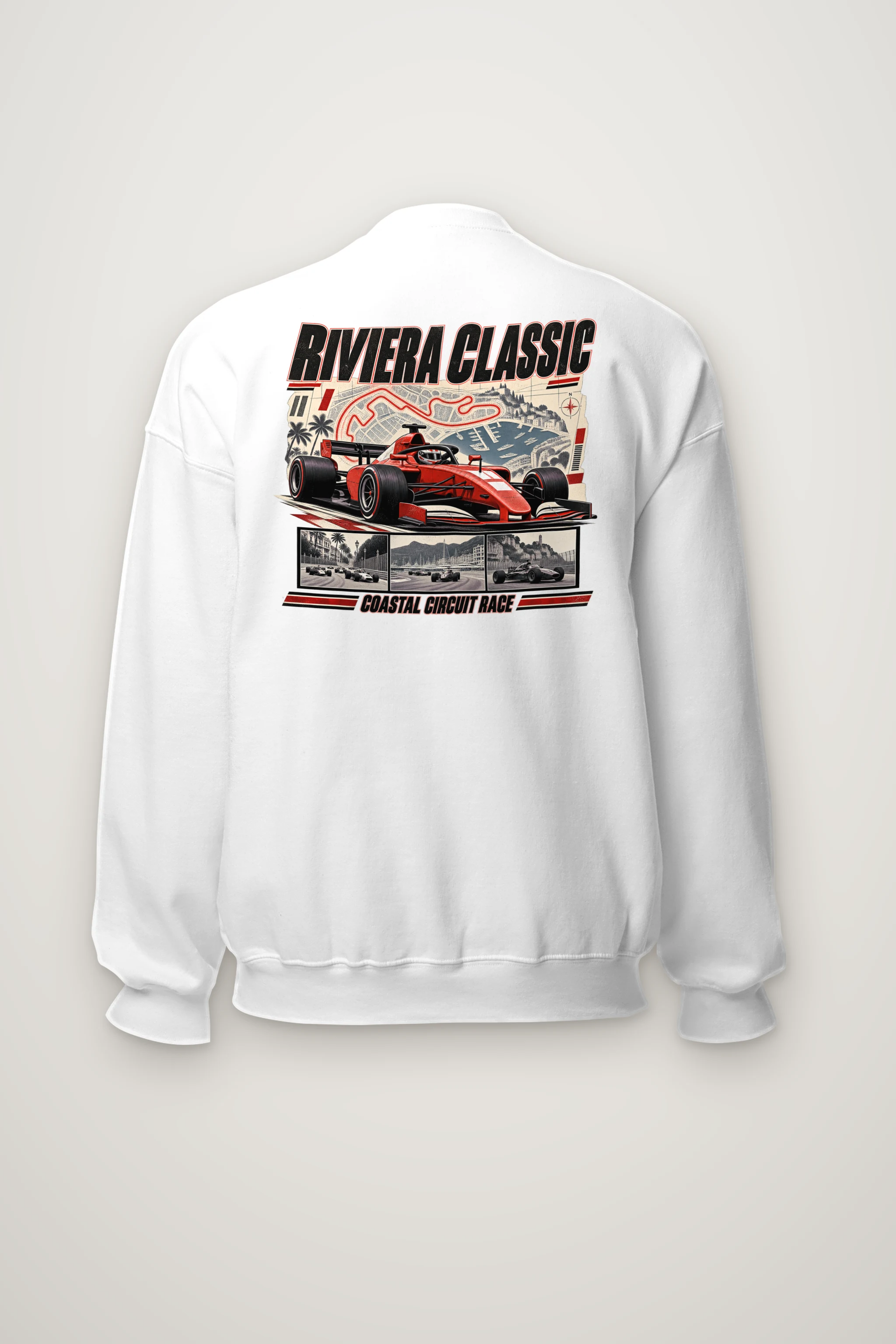 "Riviera Classic Circuit" Heavy Blend Unisex Crewneck Sweatshirt