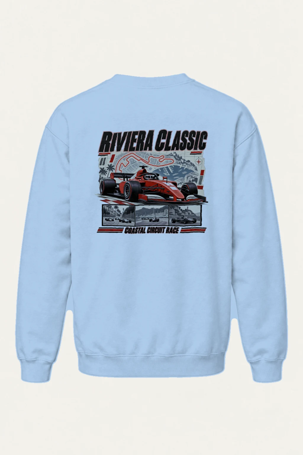 "Riviera Classic Circuit" Heavy Blend Unisex Crewneck Sweatshirt | Gildan 18000