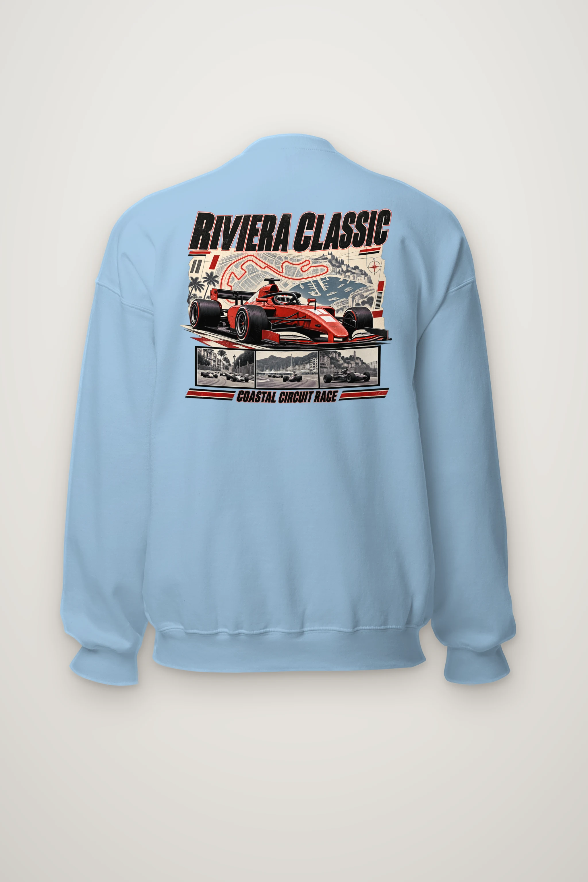 "Riviera Classic Circuit" Heavy Blend Unisex Crewneck Sweatshirt