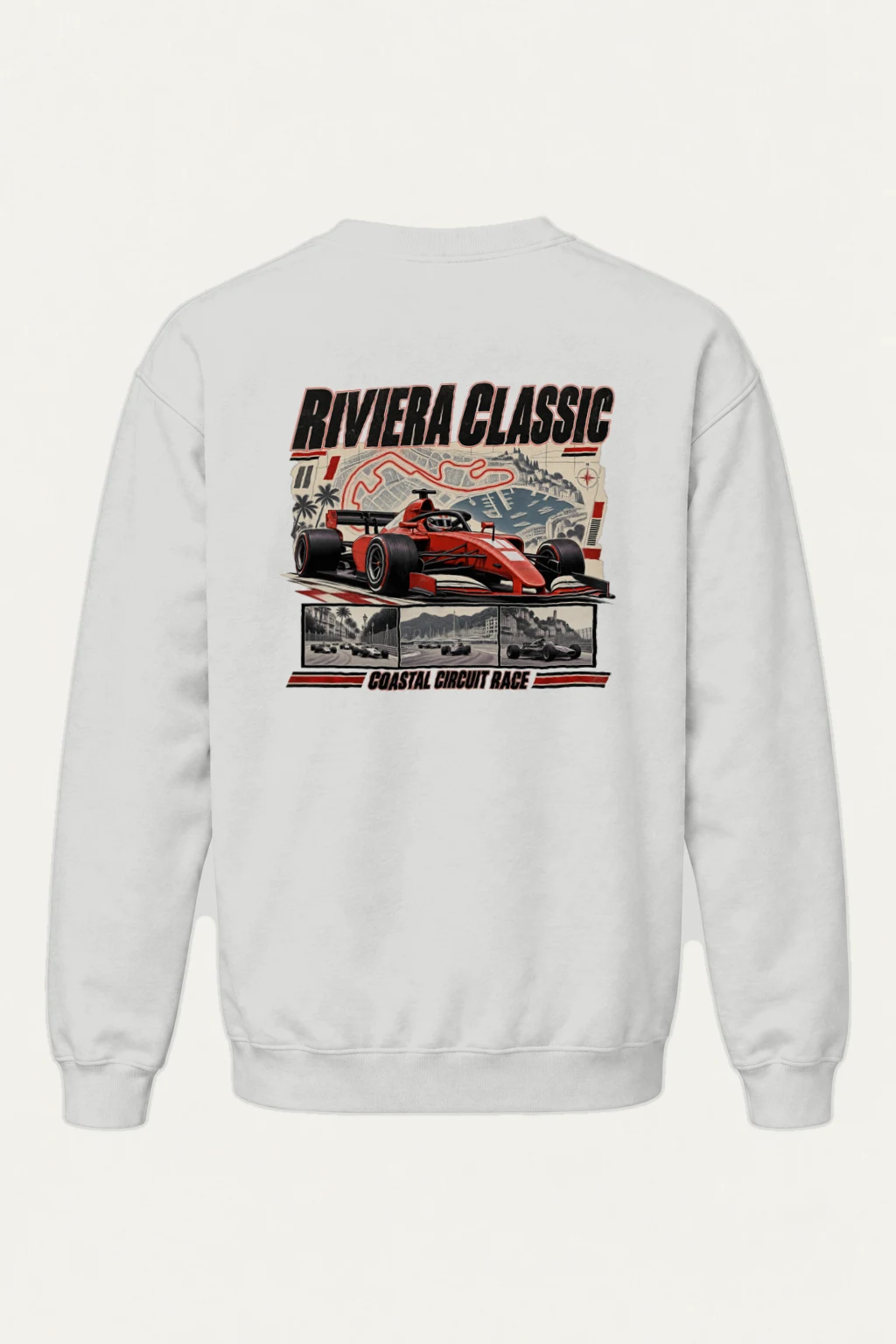 "Riviera Classic Circuit" Heavy Blend Unisex Crewneck Sweatshirt | Gildan 18000
