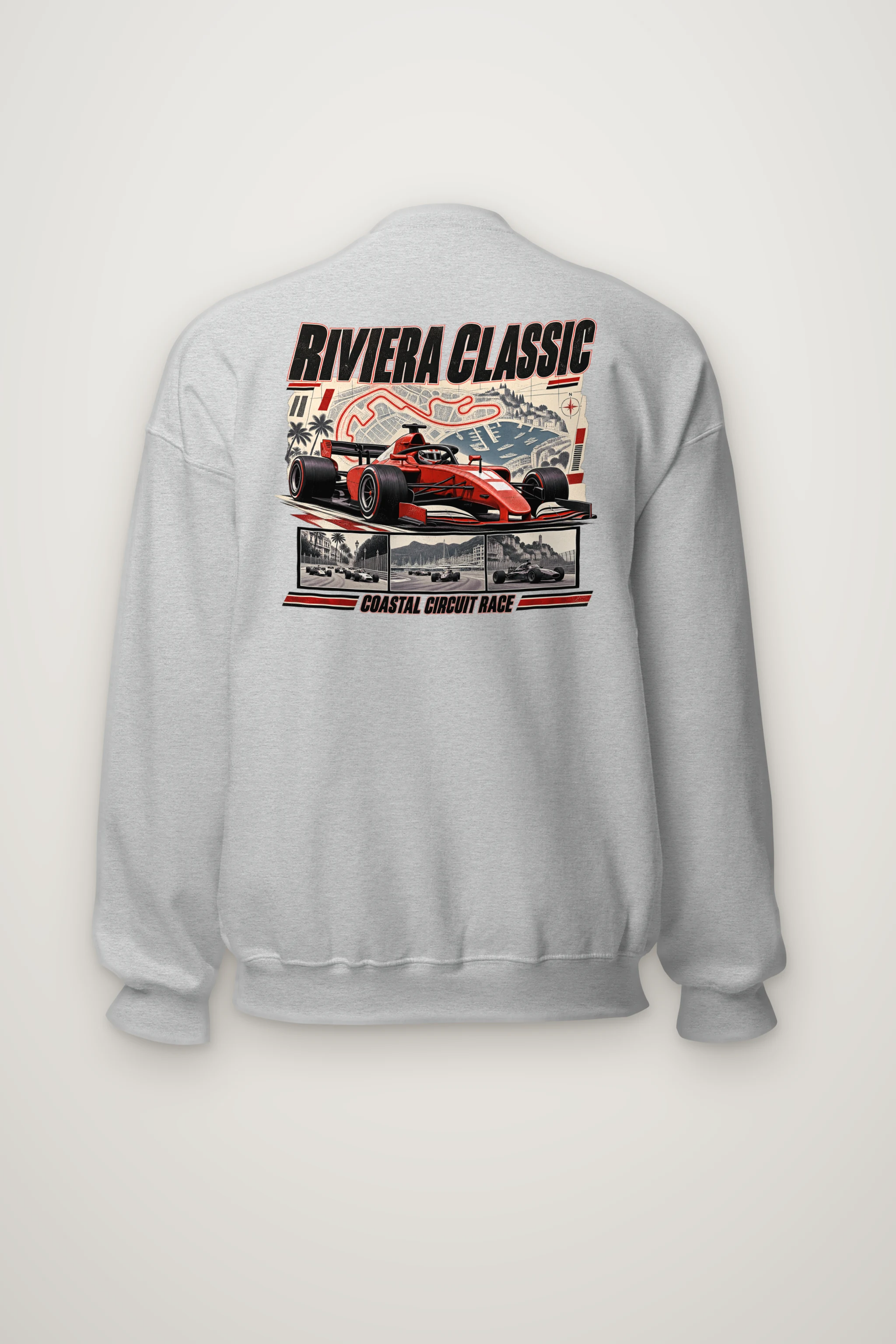 "Riviera Classic Circuit" Heavy Blend Unisex Crewneck Sweatshirt