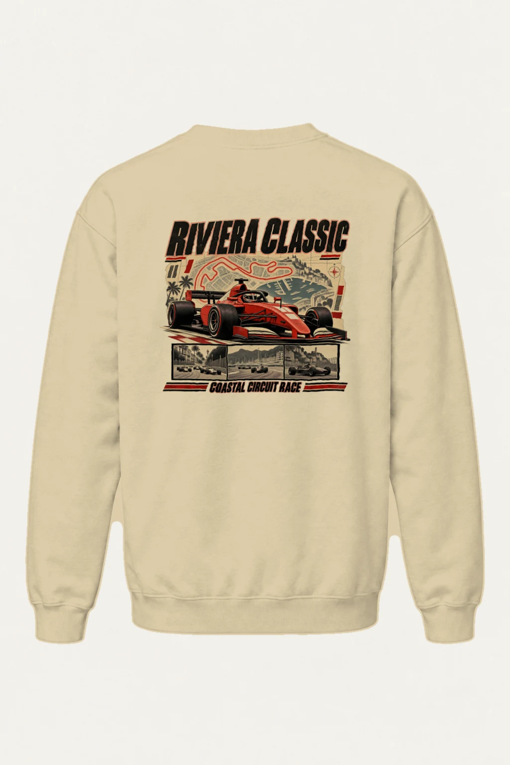 "Riviera Classic Circuit" Heavy Blend Unisex Crewneck Sweatshirt | Gildan 18000