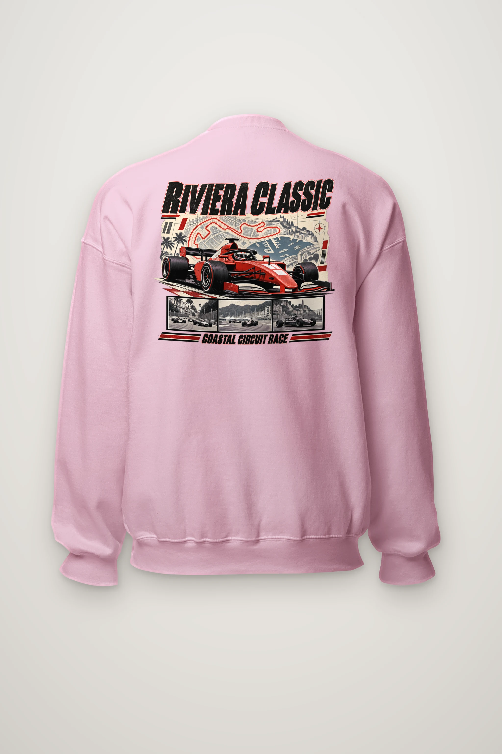 "Riviera Classic Circuit" Heavy Blend Unisex Crewneck Sweatshirt