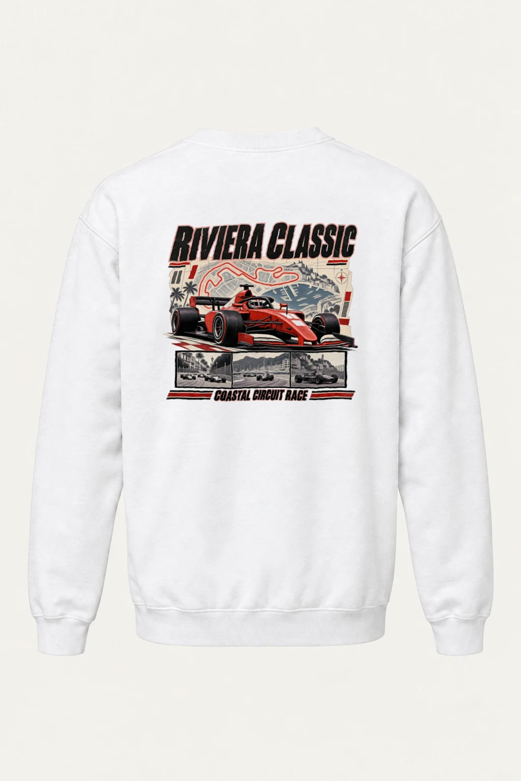 "Riviera Classic Circuit" Heavy Blend Unisex Crewneck Sweatshirt | Gildan 18000