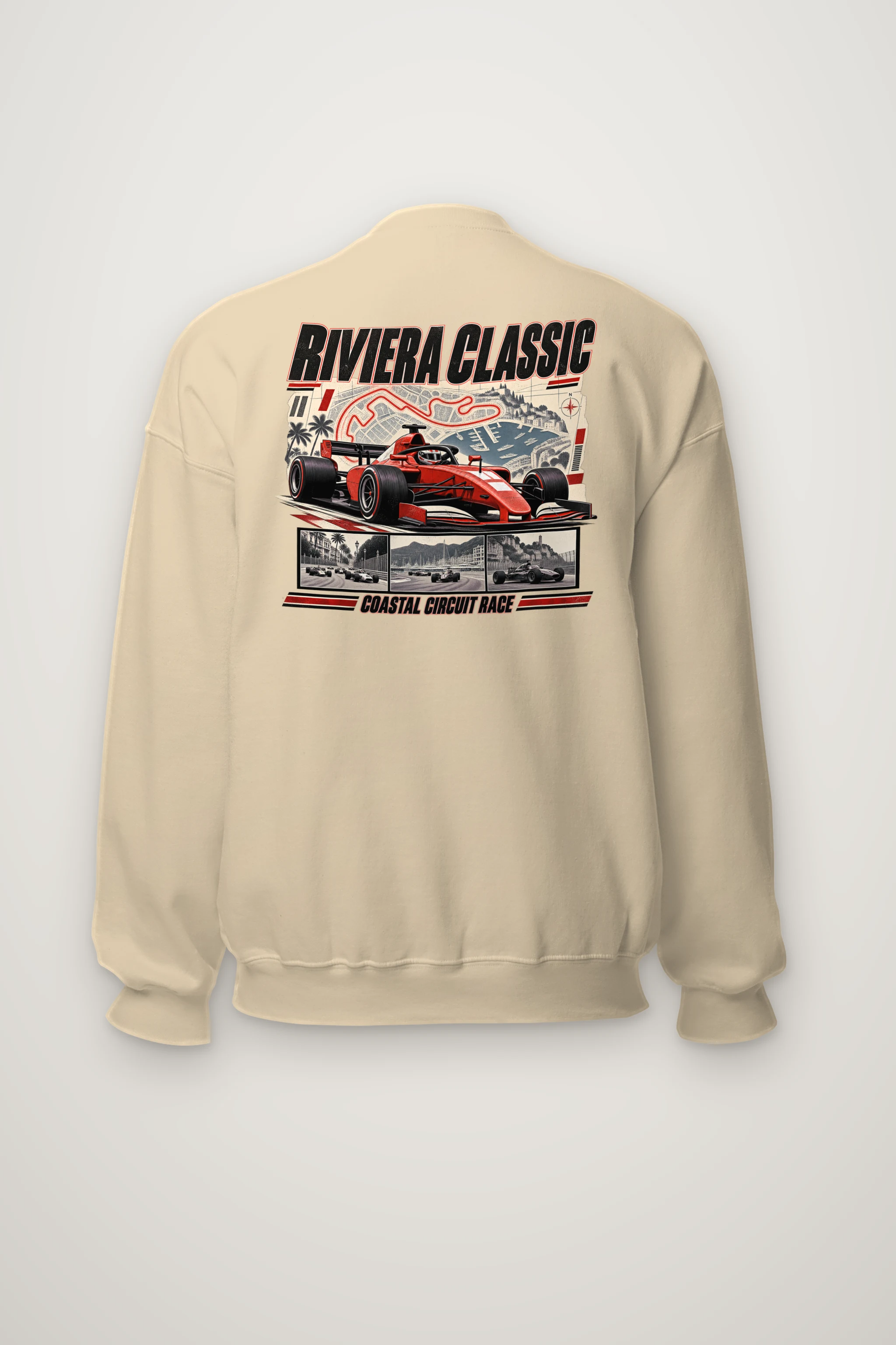 "Riviera Classic Circuit" Heavy Blend Unisex Crewneck Sweatshirt