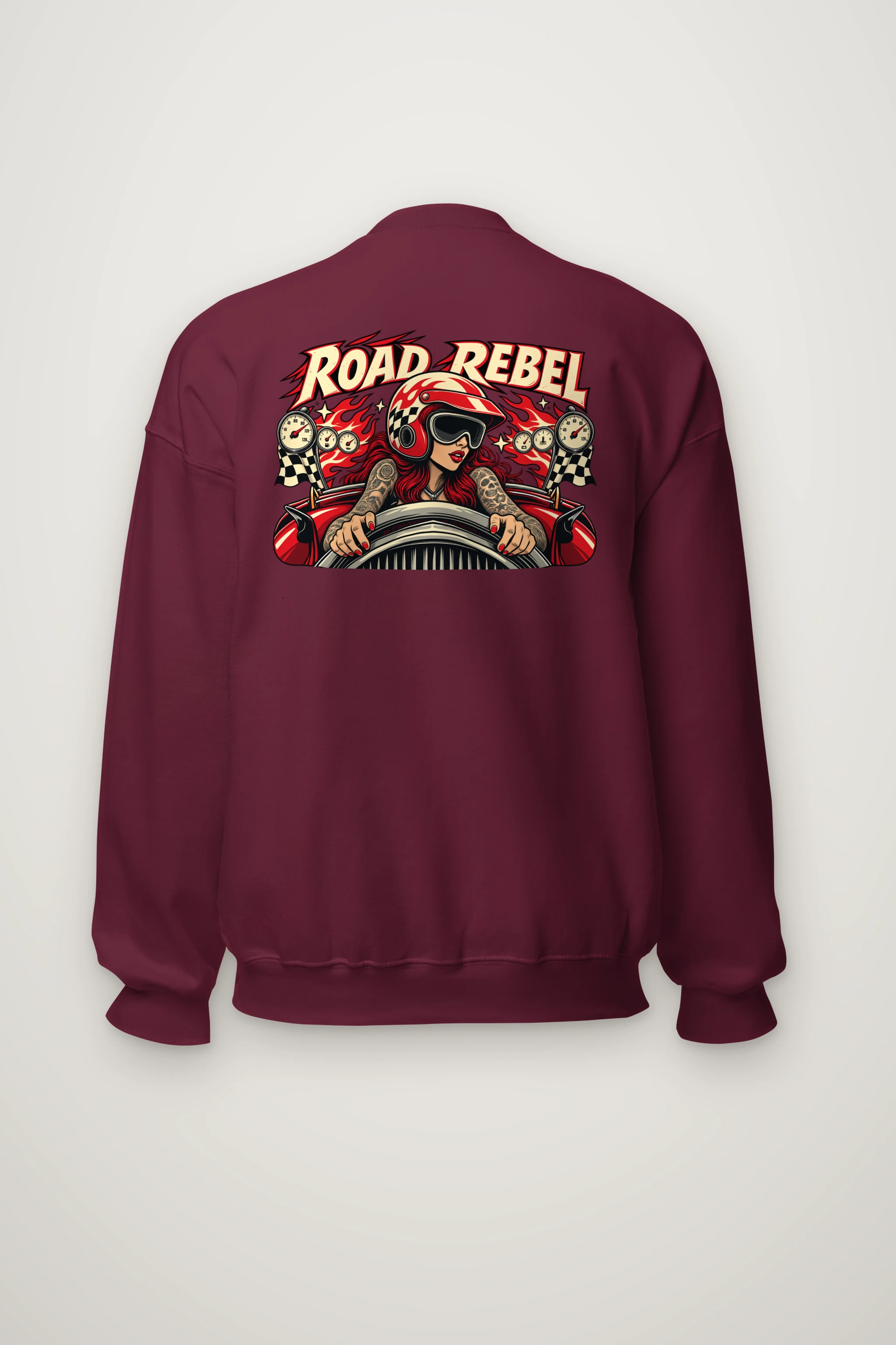 "Road Rebel" Heavy Blend Unisex Crewneck Sweatshirt