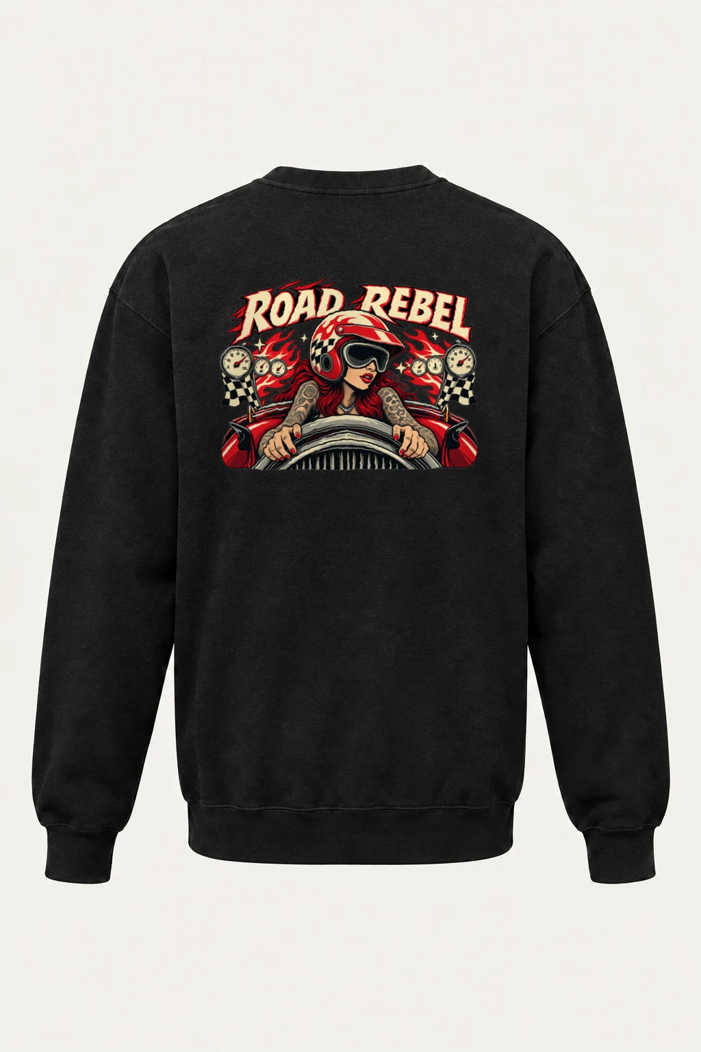 "Road Rebel" Heavy Blend Unisex Crewneck Sweatshirt | Gildan 18000