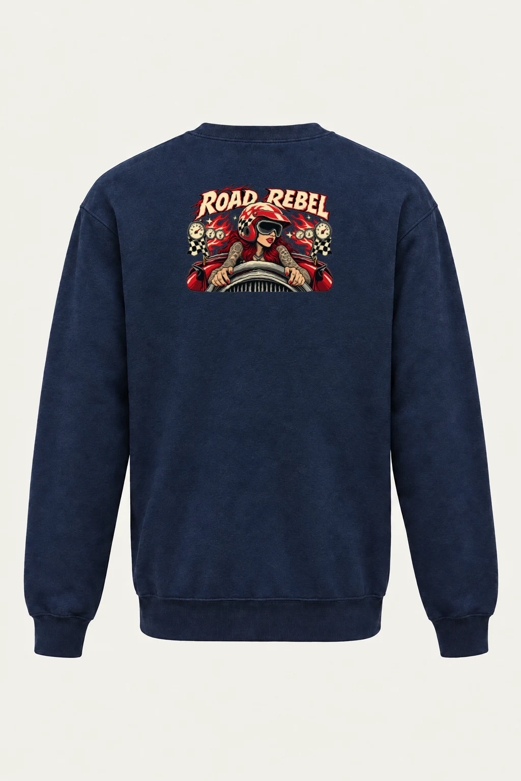 "Road Rebel" Heavy Blend Unisex Crewneck Sweatshirt | Gildan 18000