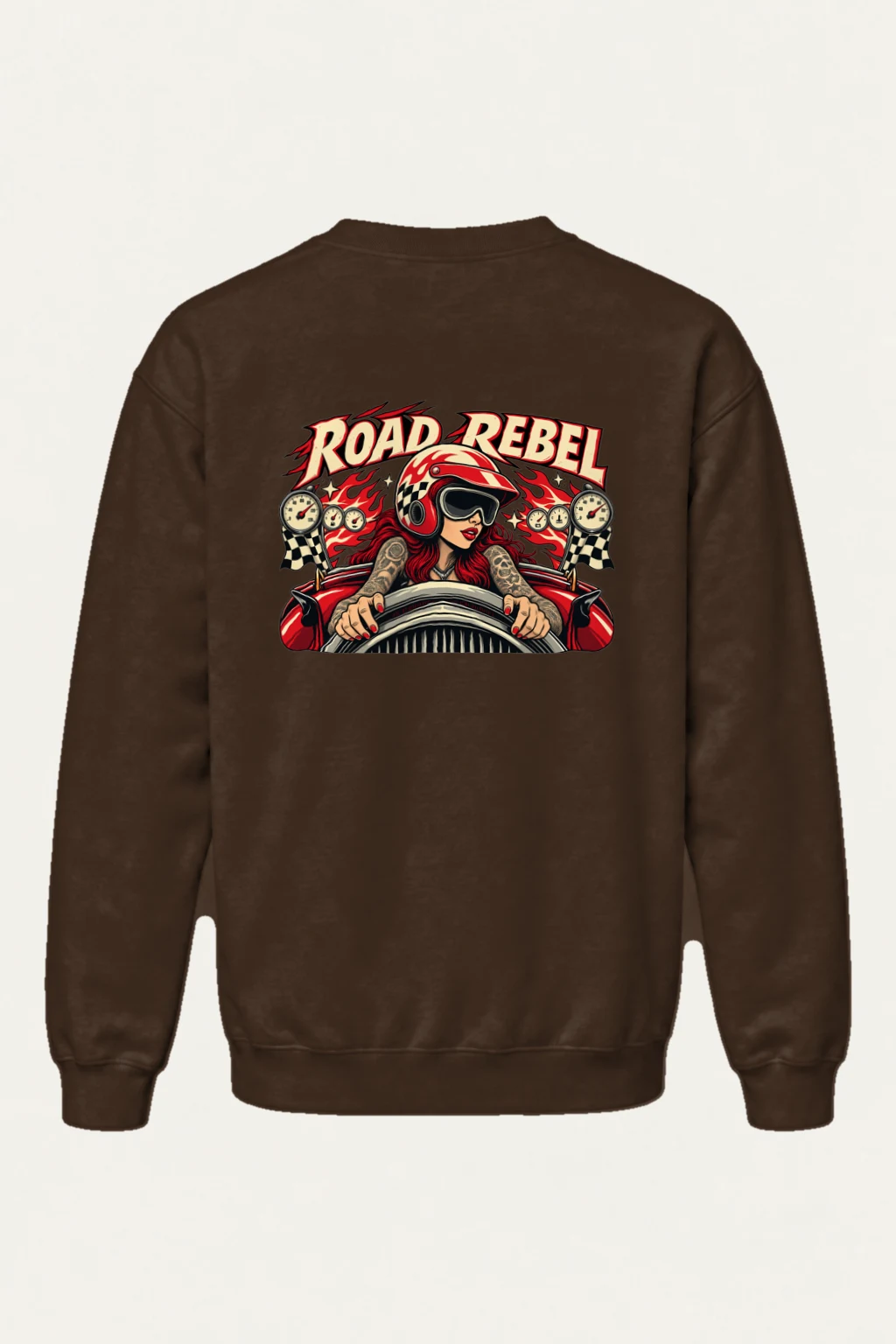 "Road Rebel" Heavy Blend Unisex Crewneck Sweatshirt | Gildan 18000