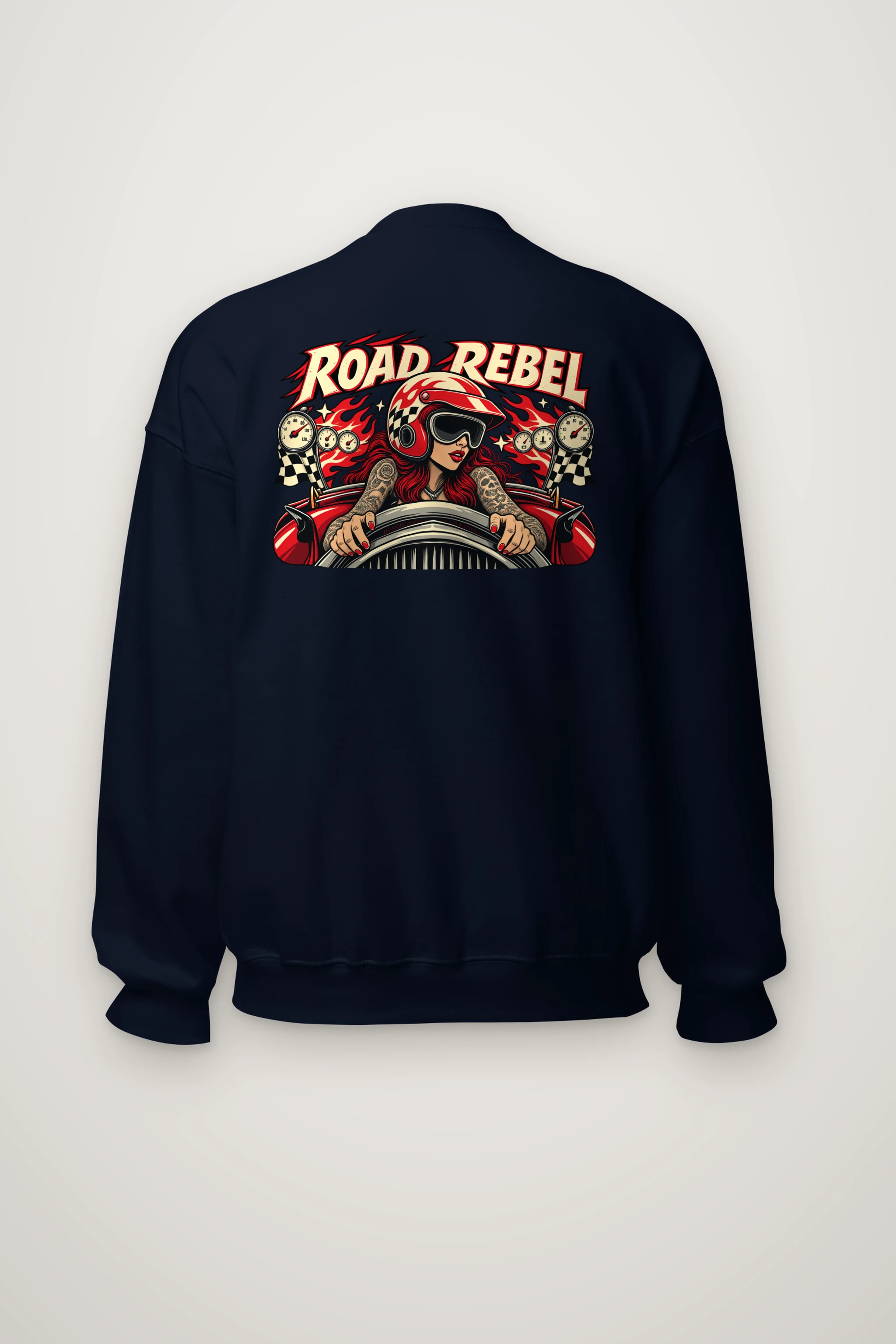 "Road Rebel" Heavy Blend Unisex Crewneck Sweatshirt