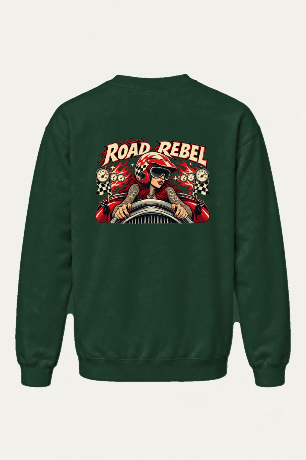 "Road Rebel" Heavy Blend Unisex Crewneck Sweatshirt | Gildan 18000