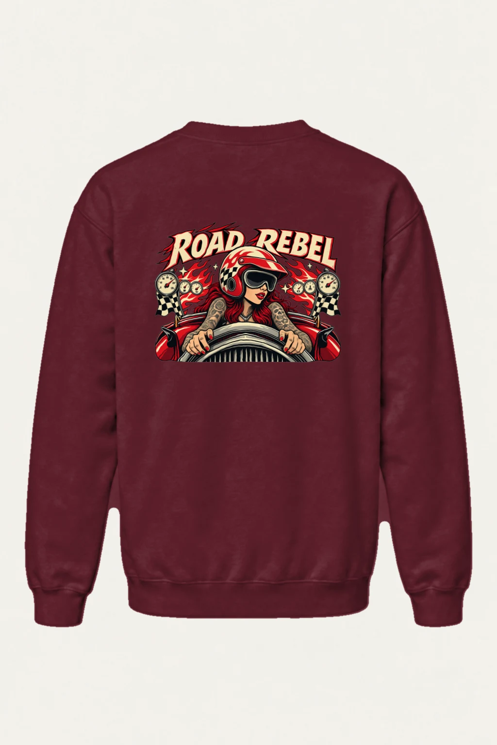 "Road Rebel" Heavy Blend Unisex Crewneck Sweatshirt | Gildan 18000
