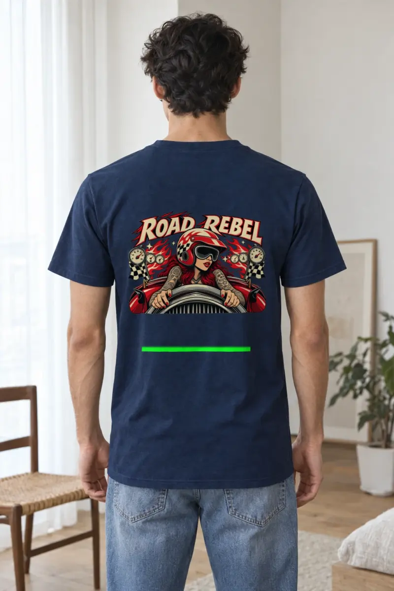 "Road Rebel" Heavyweight Unisex Crewneck T-shirt | Gildan 5000