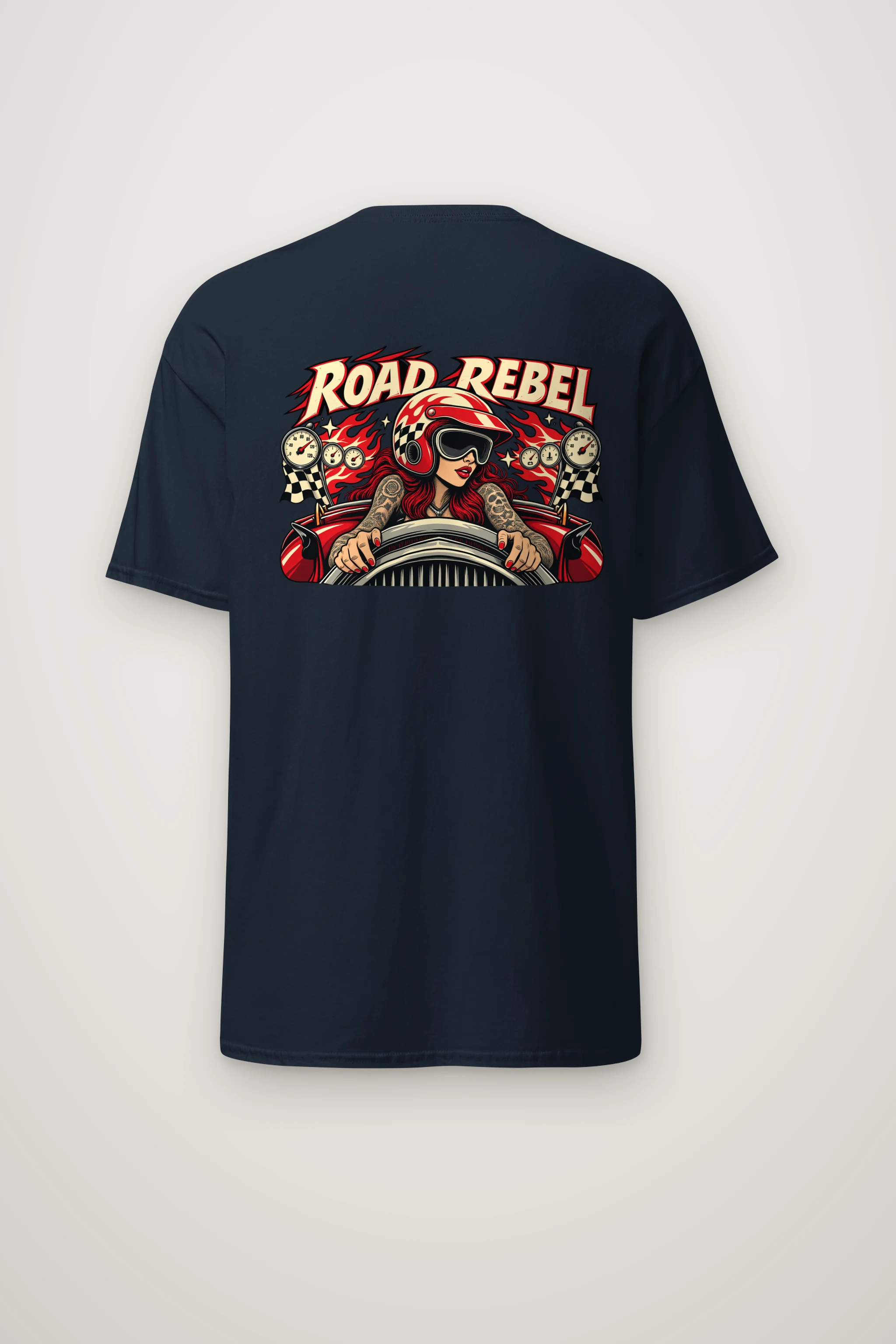 "Road Rebel" Heavyweight Unisex Crewneck T-shirt