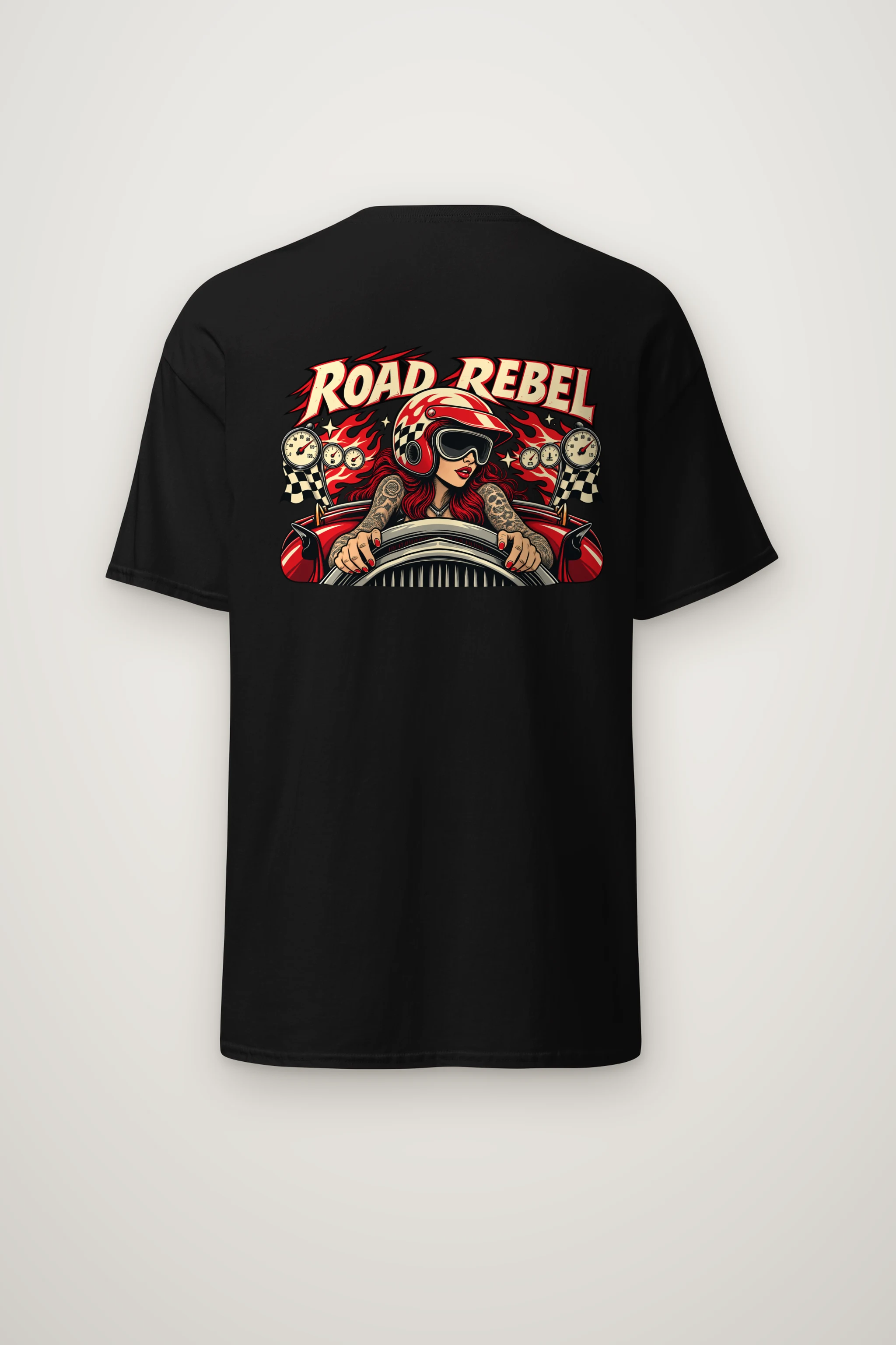 "Road Rebel" Heavyweight Unisex Crewneck T-shirt
