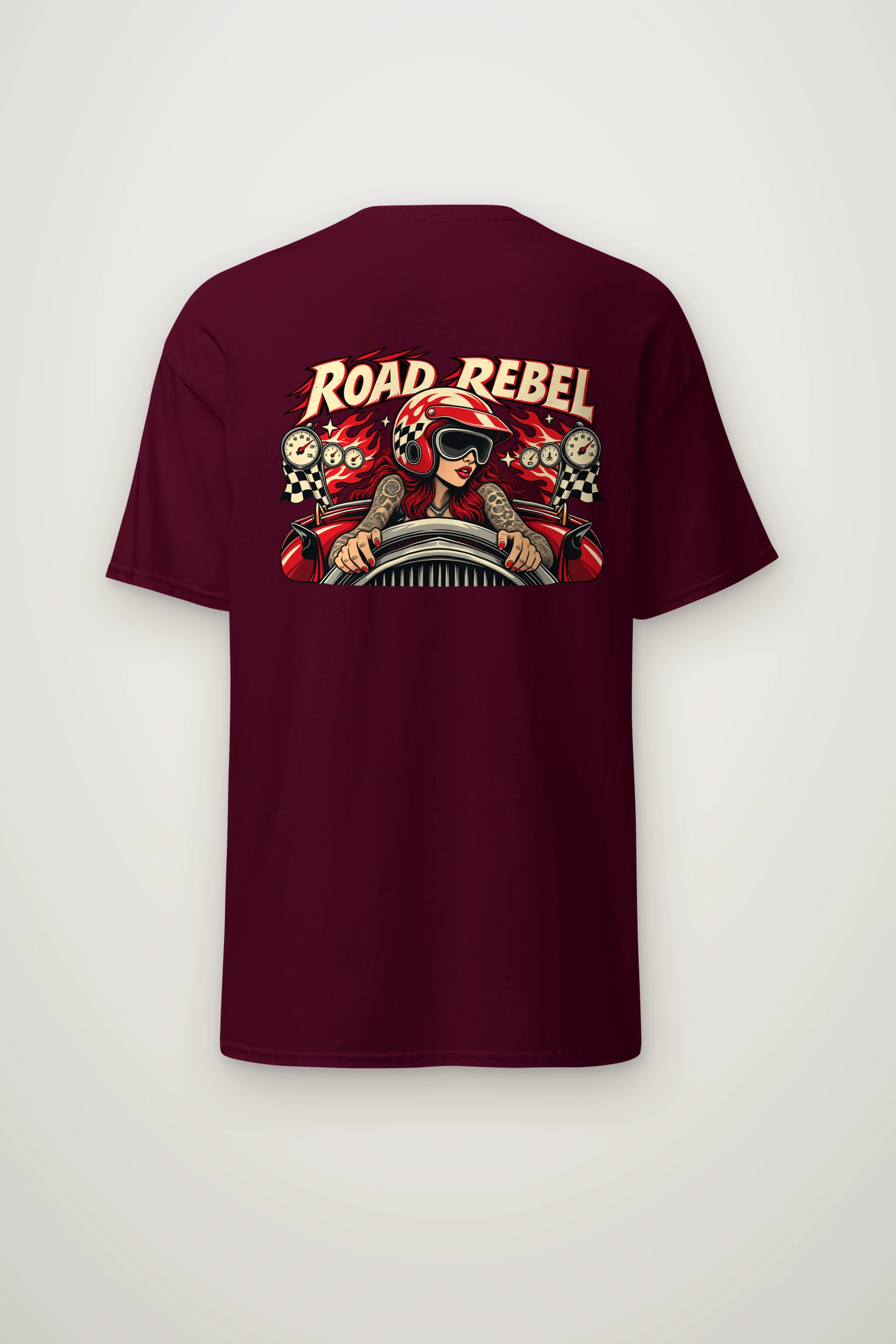 "Road Rebel" Heavyweight Unisex Crewneck T-shirt