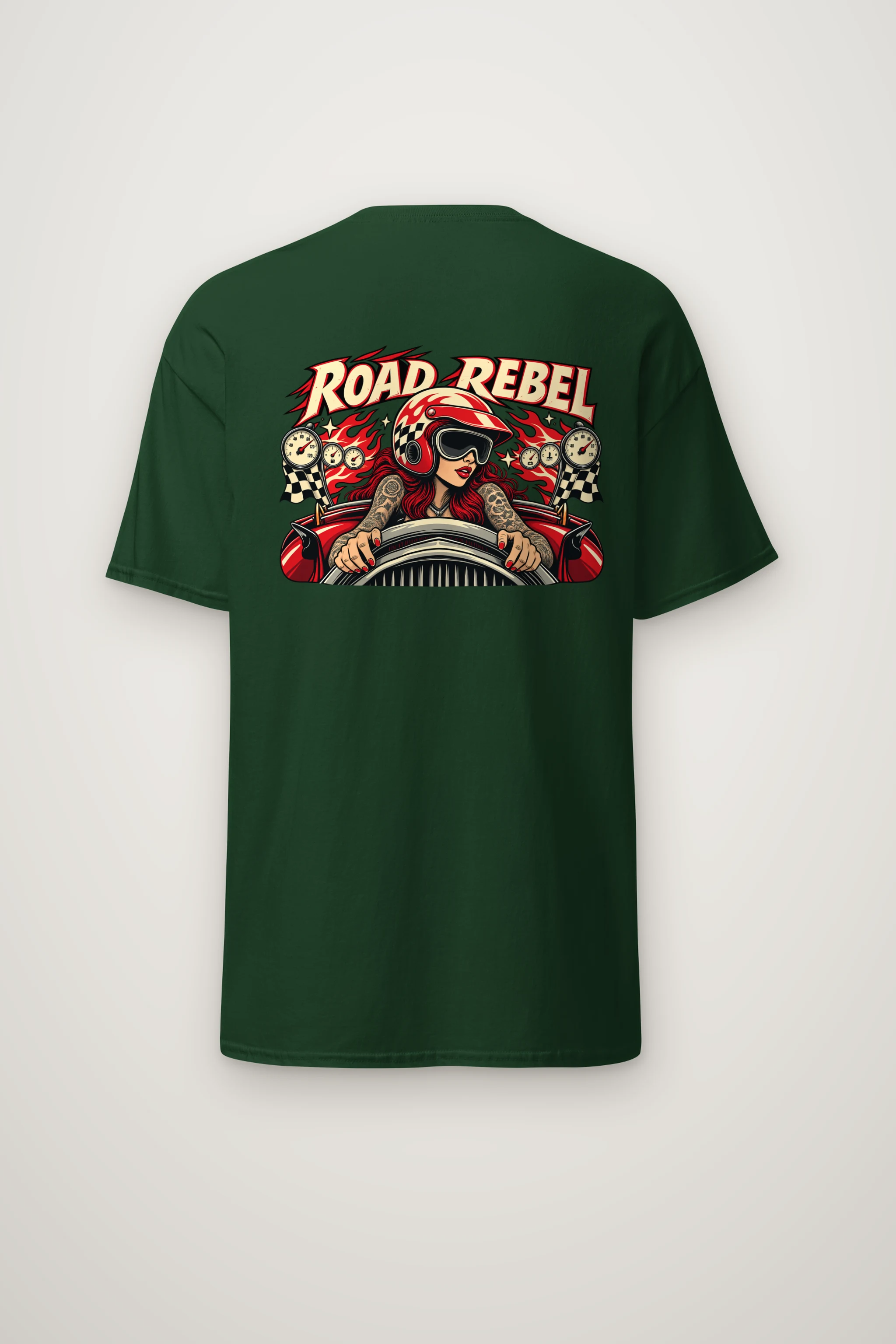 "Road Rebel" Heavyweight Unisex Crewneck T-shirt