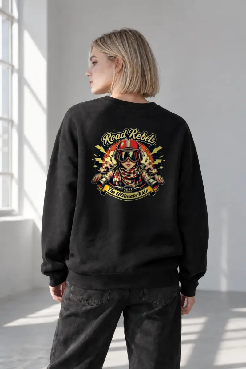 “Road Rebels” Heavy Blend Unisex Crewneck Sweatshirt | Gildan 18000