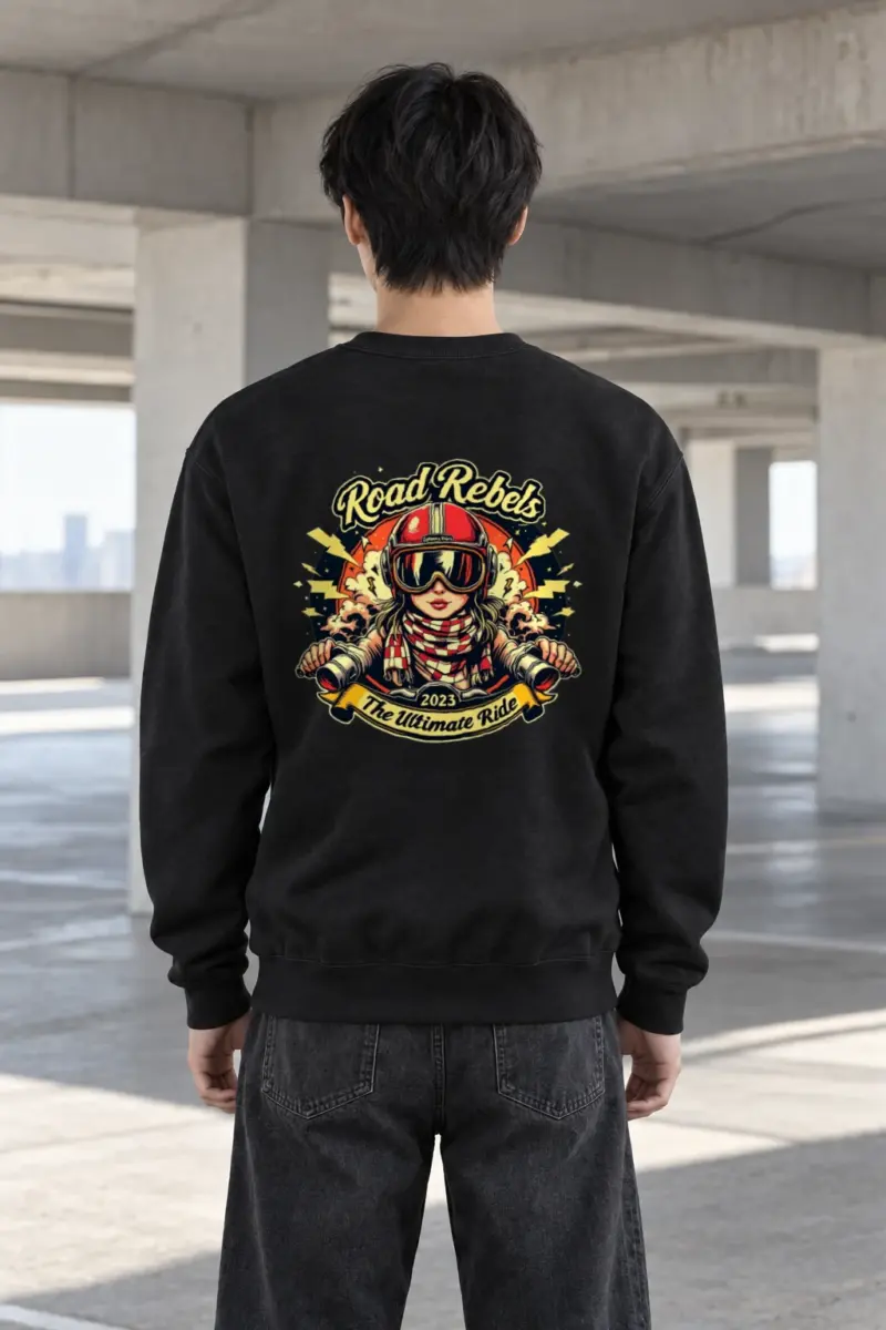 "Road Rebels" Heavy Blend Unisex Crewneck Sweatshirt | Gildan 18000