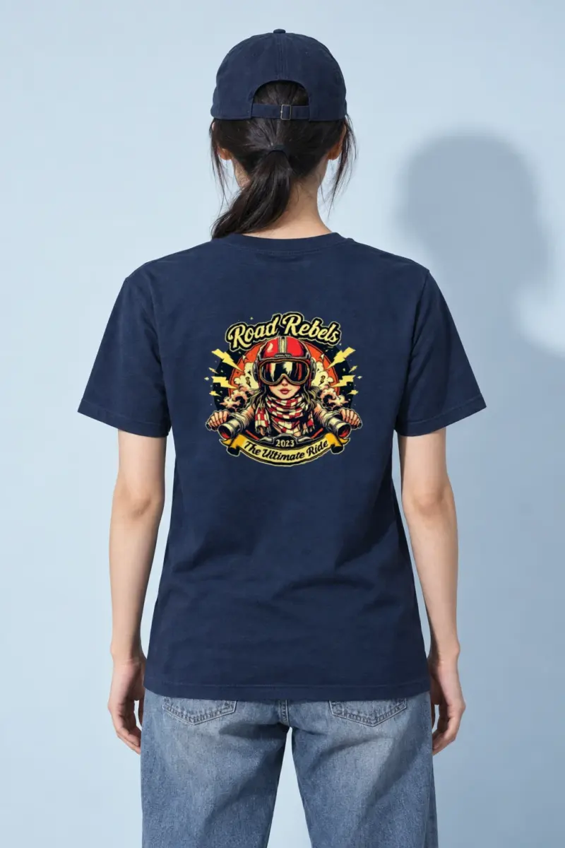 "Road Rebels" Heavyweight Unisex Crewneck T-shirt