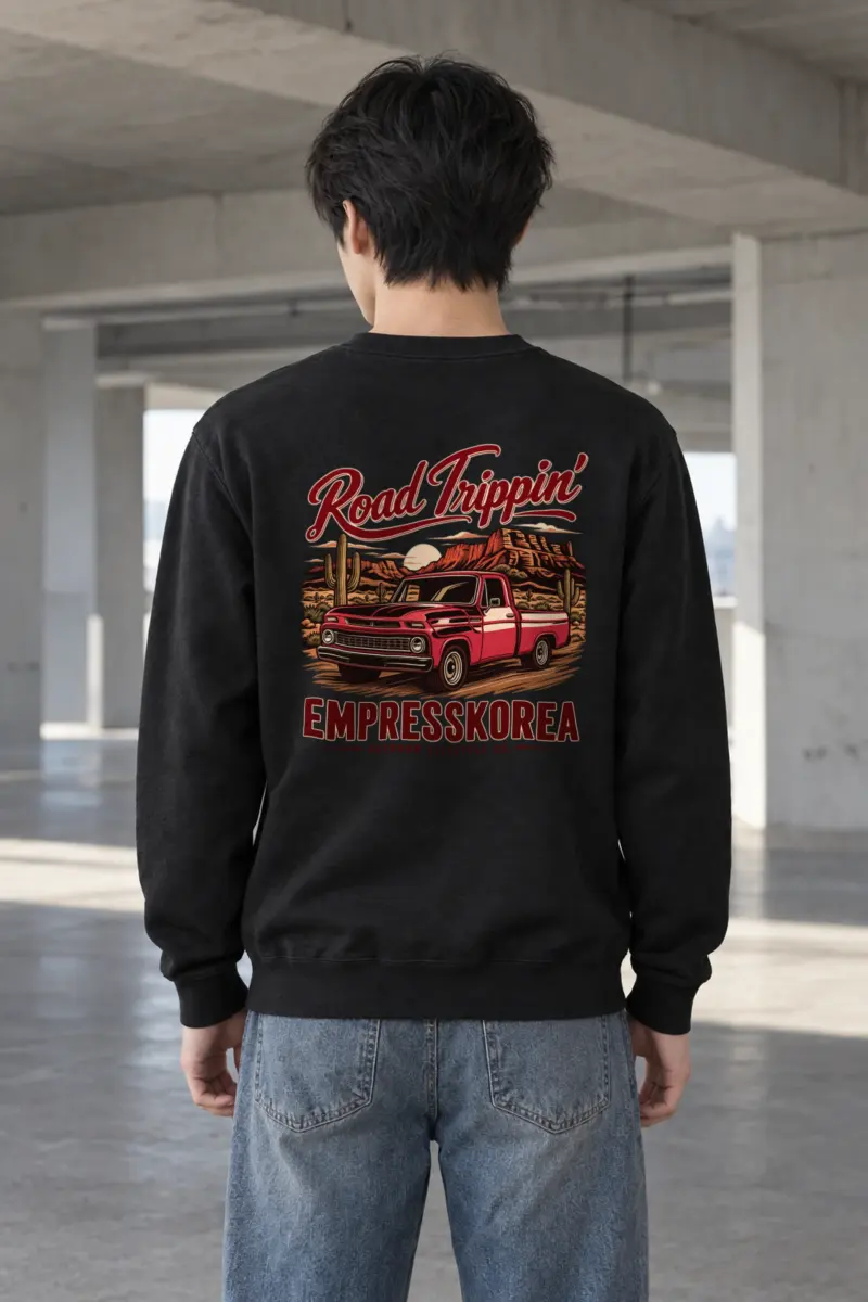 "Road Trippin’" Heavy Blend Unisex Crewneck Sweatshirt